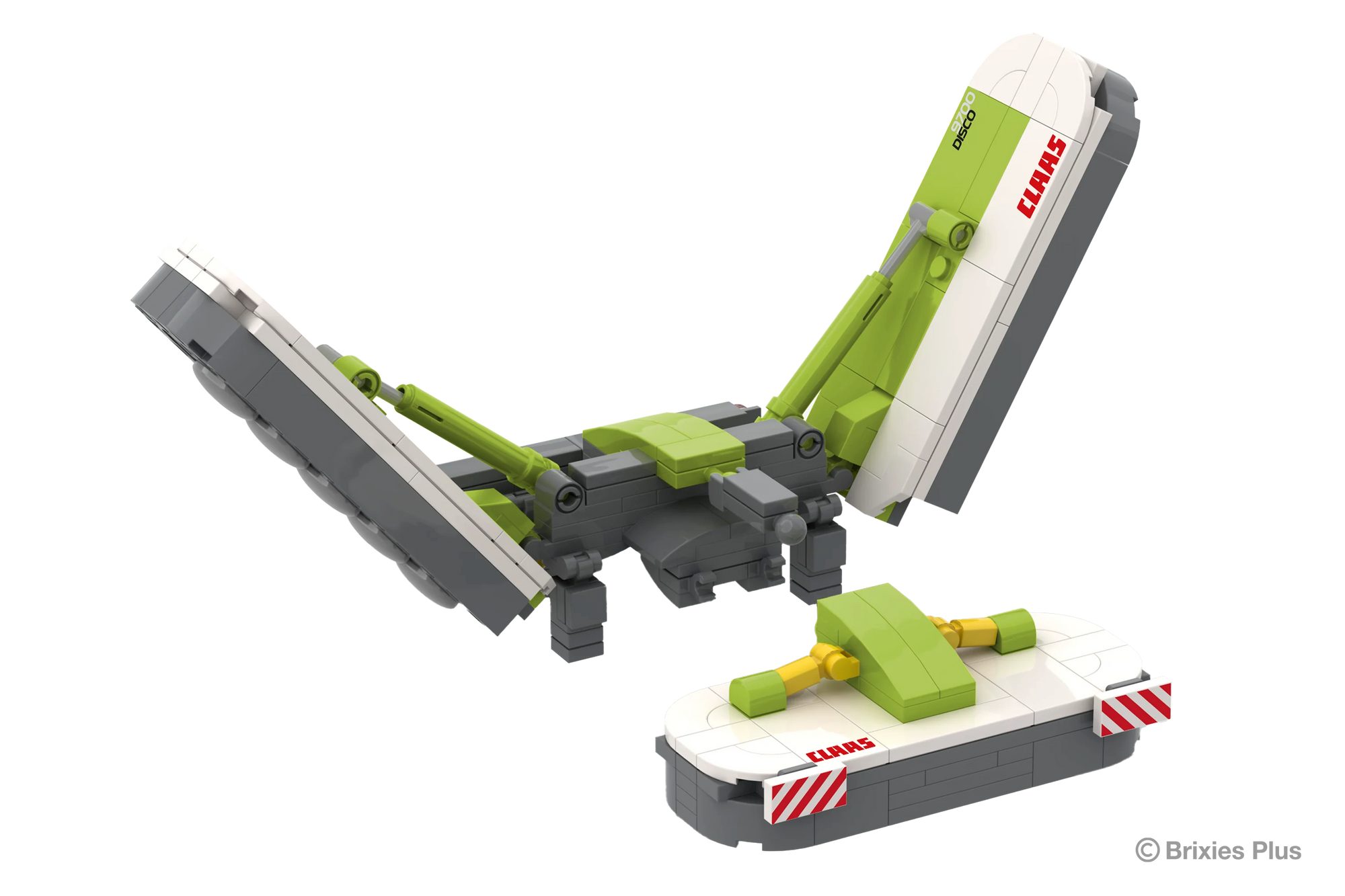 Brixies BRIXIES Plus Mähkombi CLAAS DISCO Konstruktionsspielsteine, kompatible Klemmbausteine