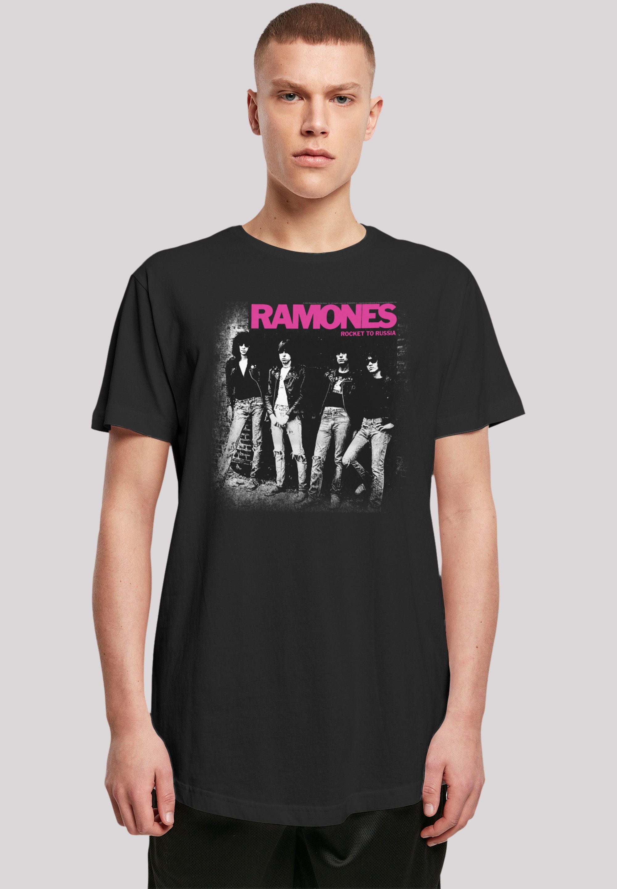 F4NT4STIC T-Shirt Ramones Rock Musik Band Rocket To Russia Faded Premium Qualität, Band, Rock-Musik