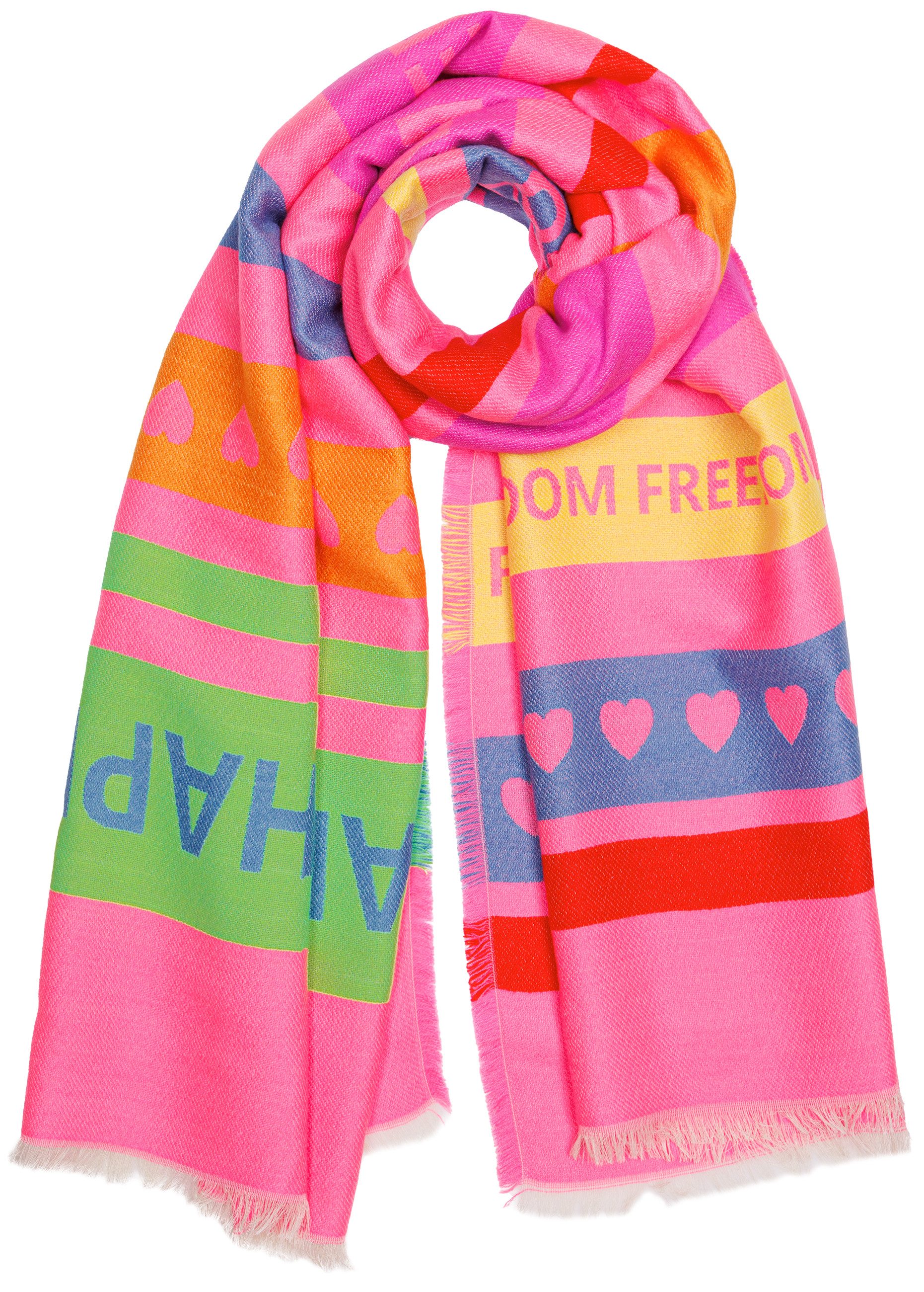 Caspar Modeschal Weicher Damen Schal aus Viskose Halstuch mit buntem Muster günstig online kaufen