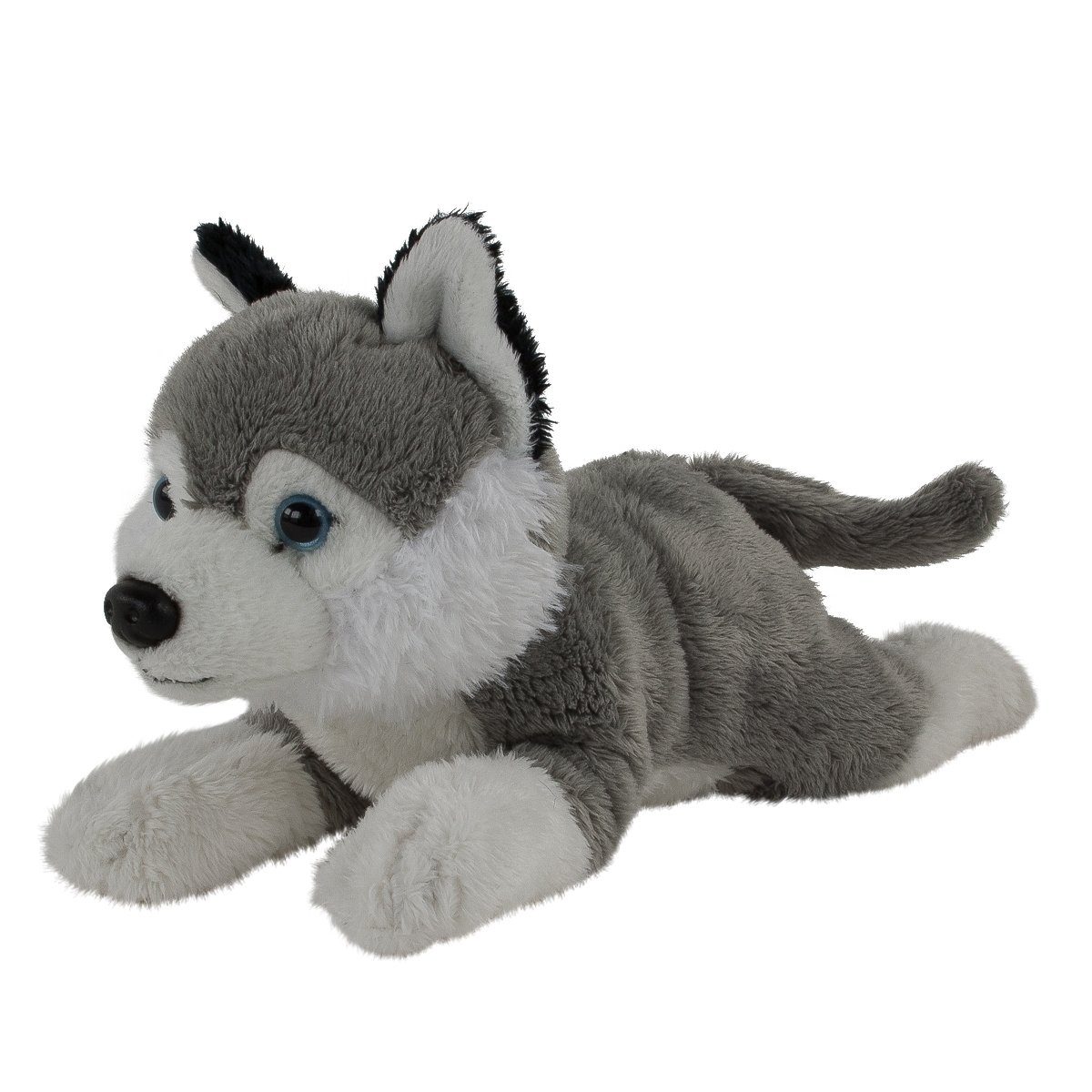 Teddys Rothenburg Kuscheltier Uni-Toys Plüschhund Husky 20 cm liegend