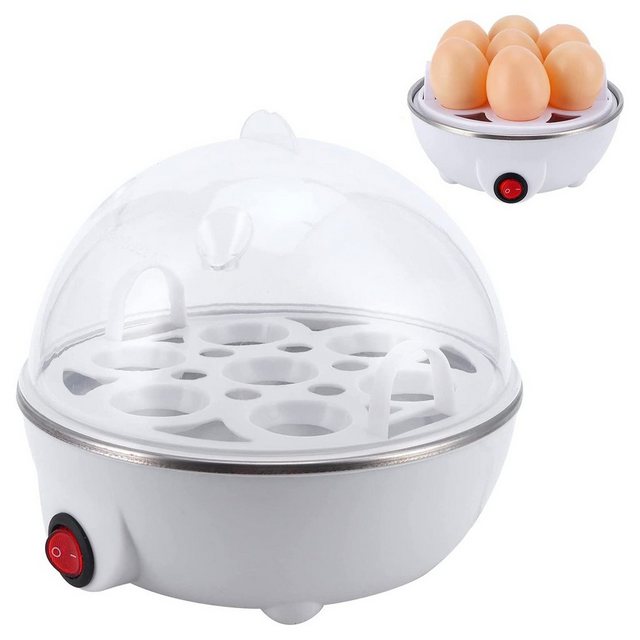 KÜLER Eierkocher Hühnereierkocher, Elektrischer Eierkocher, Gelb/Weiß, Kapazität für 7 Gekochte Eier, Automatische Abschaltung