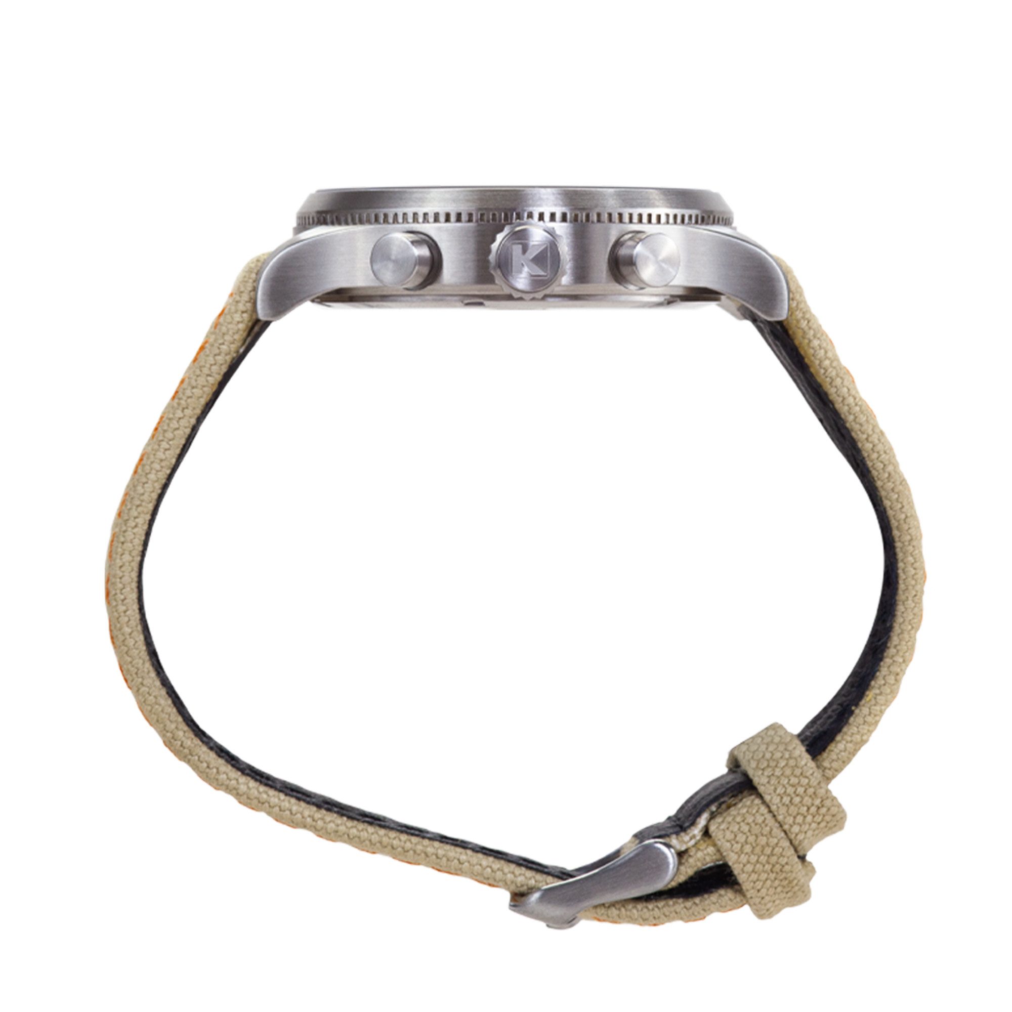 Kienzle Quarzuhr REISEN Quarz Chrono Armbanduhr stahl-orange