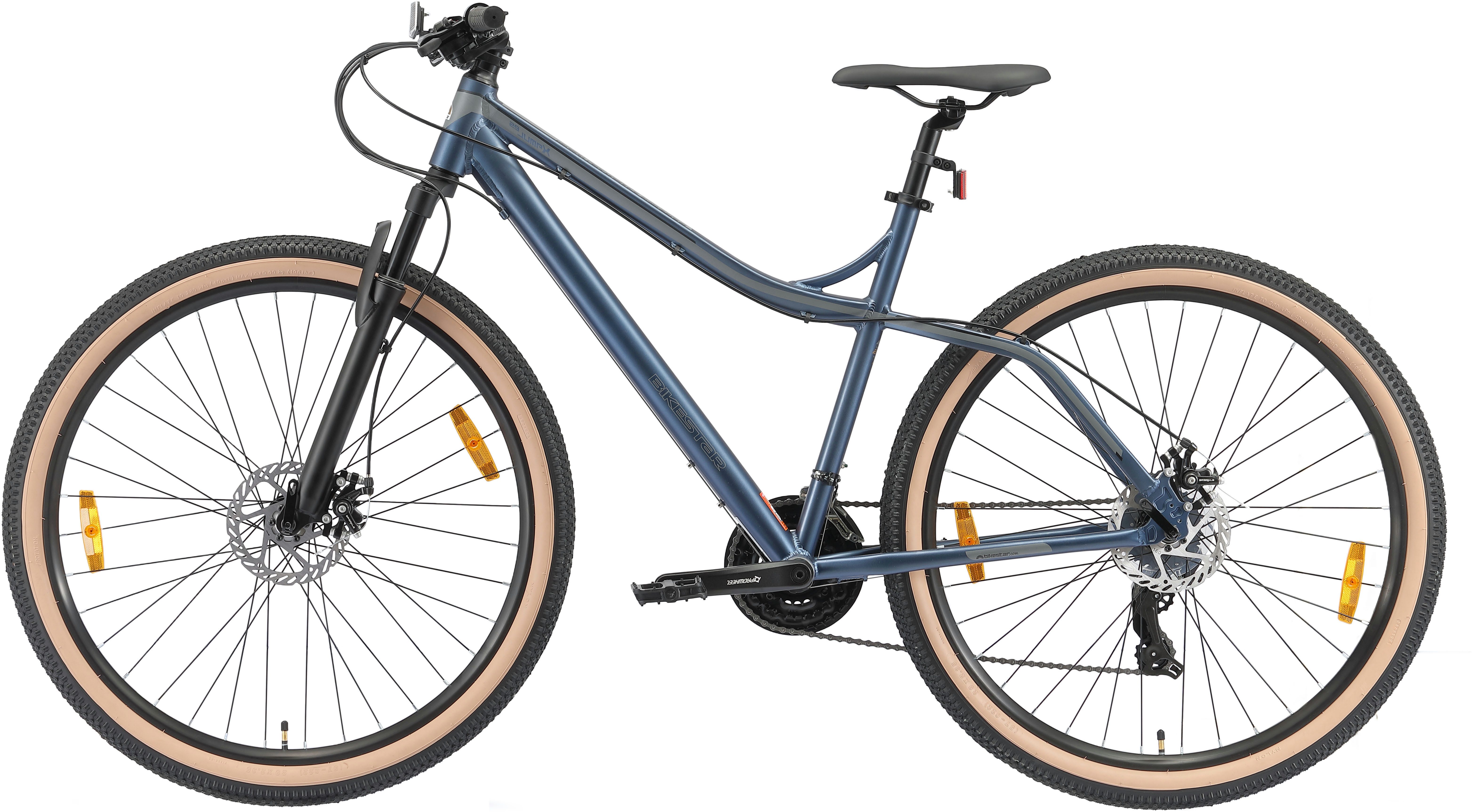 Bikestar Mountainbike, 21 Gang Shimano RD-TY300 Schaltwerk, Kettenschaltung, für Damen und Herren, Kettenschaltung