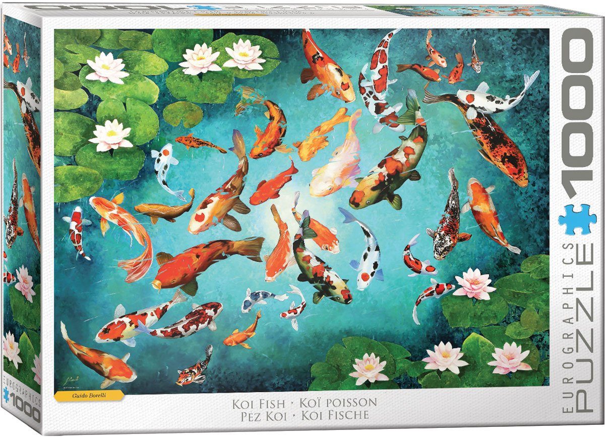 EUROGRAPHICS Puzzle Koi Fische Puzzle, 1000 Puzzleteile, Made in Europe