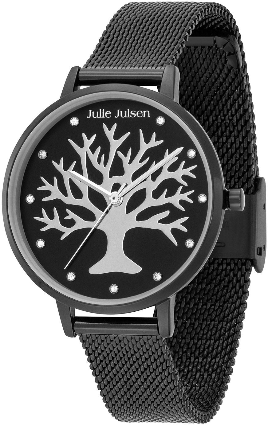 Damen Uhren Julie Julsen Quarzuhr Poems of Life All Black, JJW1167BLKME