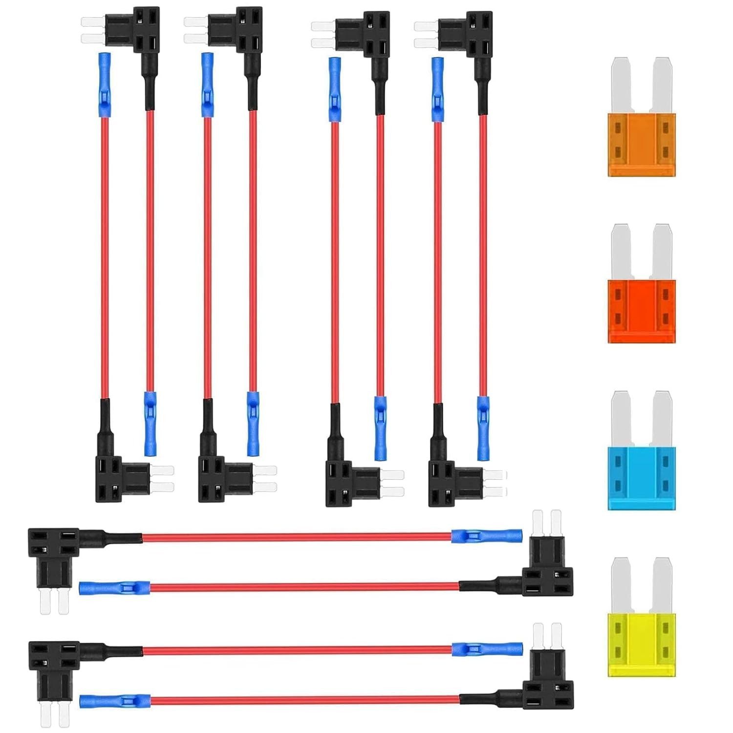 FELIXLEO Sicherungshalter 25 Stück Stromdieb Kfz Sicherung Mini Mikro2 4 Typen Auto, (1-St)
