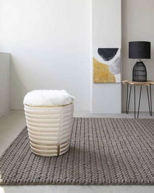 Qiyano Hocker Pouf Ainoa 100 Samt Beige (1 St)