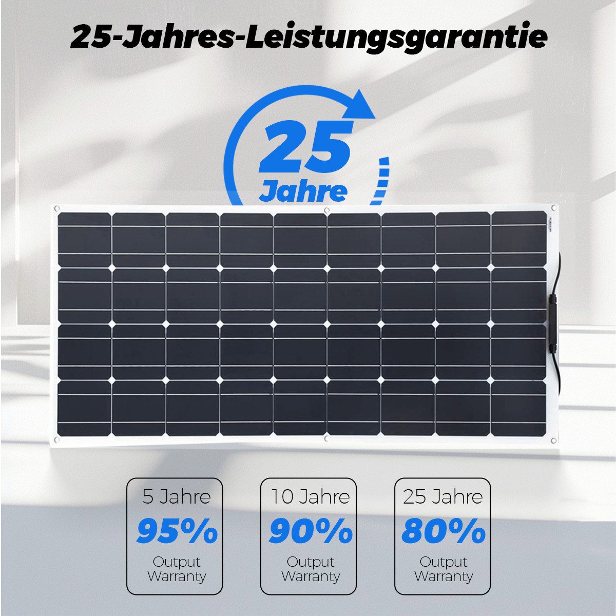 Rhein Beleuchtung Solarmodul 800W Flexibles Solarpanel Set für Wohnmobil Garten Boot 12V, 800 W, Monokristallin, (Set, 7-St., Ultraflach, IP65, für gewölbte Flä – Bild 5 von 5