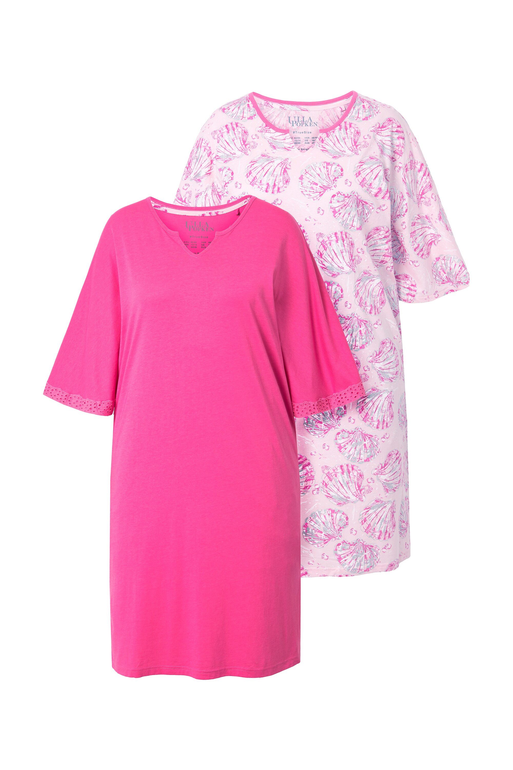 Ulla Popken Bigshirt Bigshirts 2er-Pack Muscheln günstig online kaufen