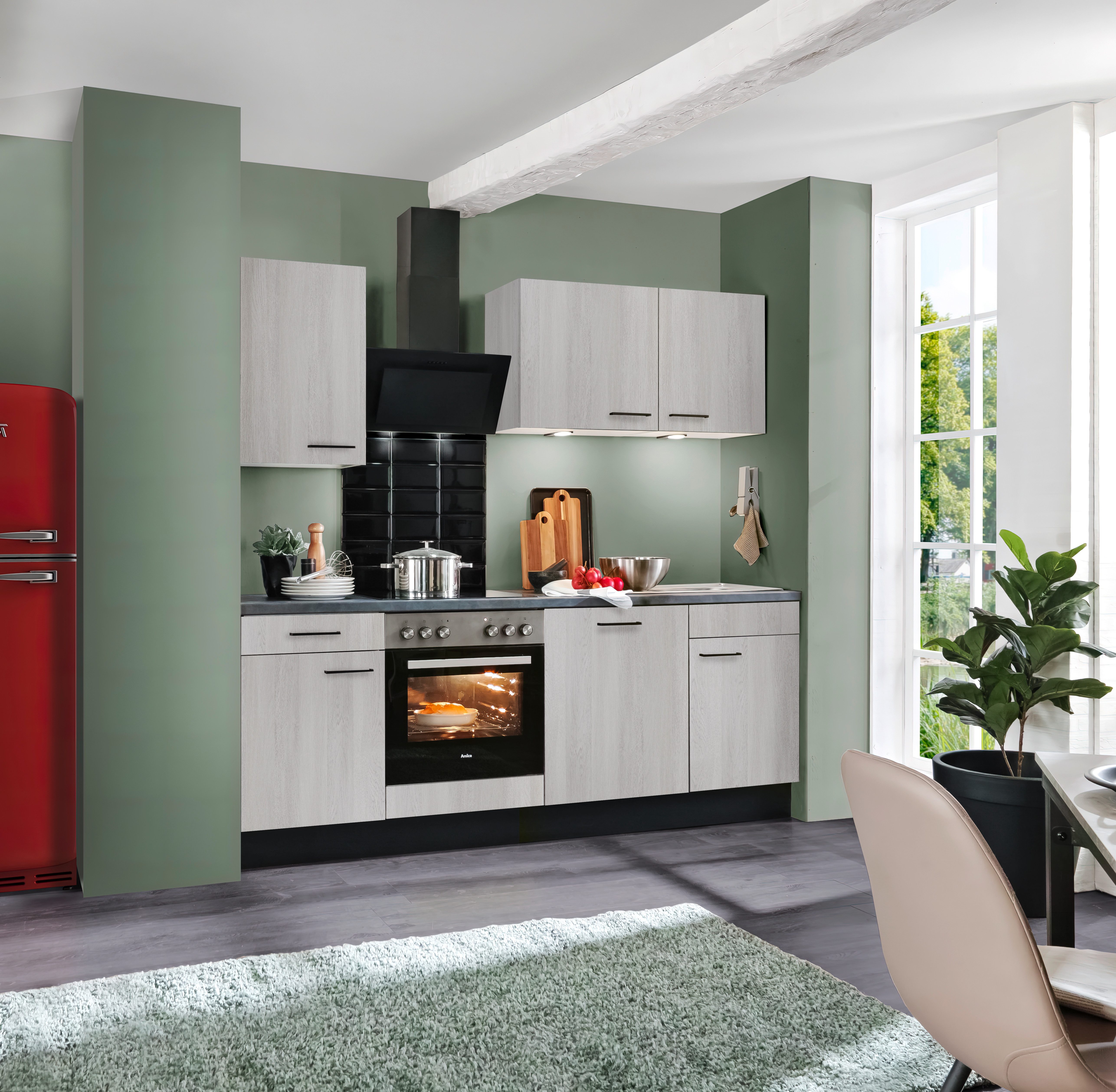 wiho Küchen Küche Nisos, Soft-Close-Funktion, Breite 220 cm, höhenverstellb günstig online kaufen