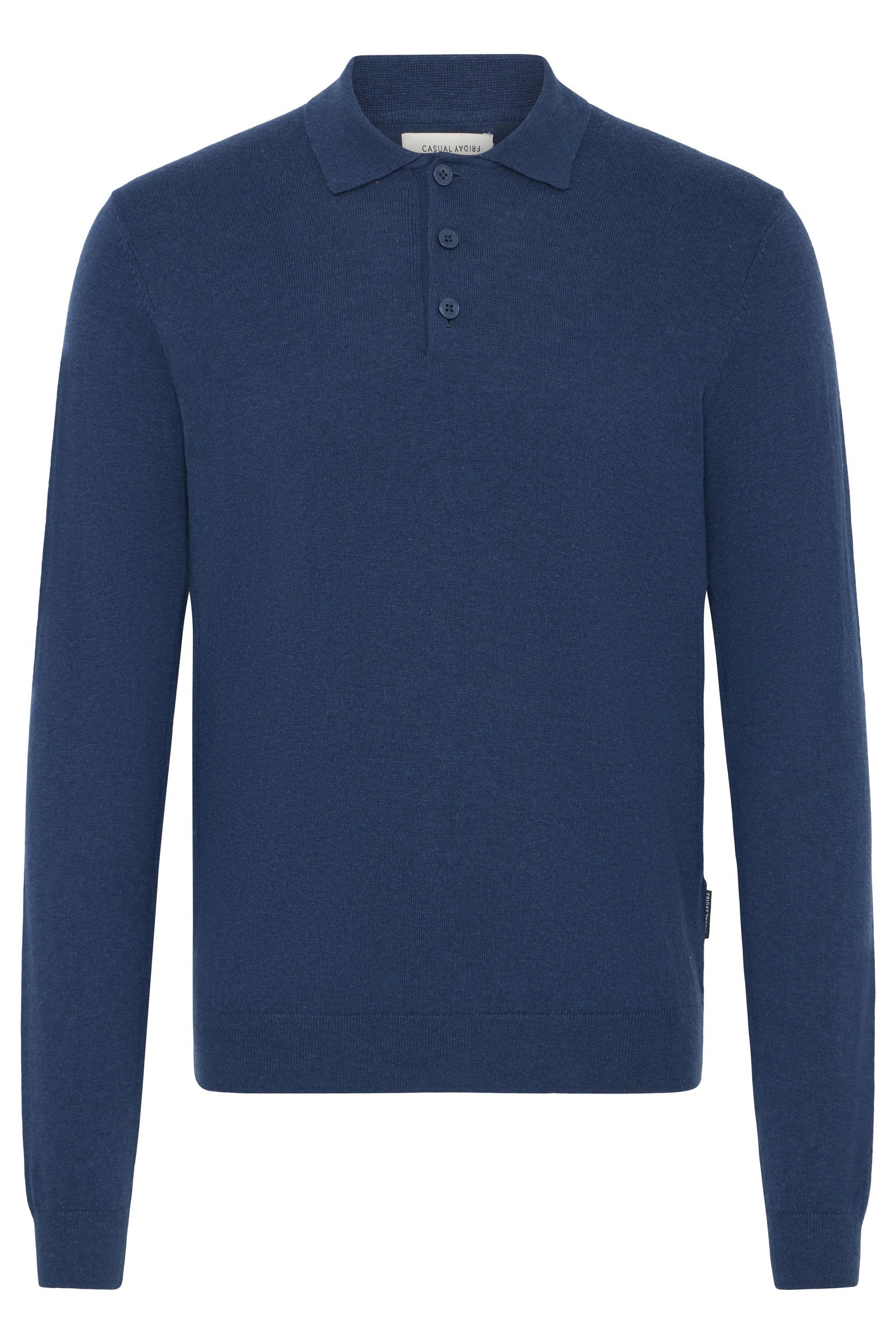 Casual Friday Strickpullover CFFRODE polo knit Modisches Polo-Longsleeve günstig online kaufen