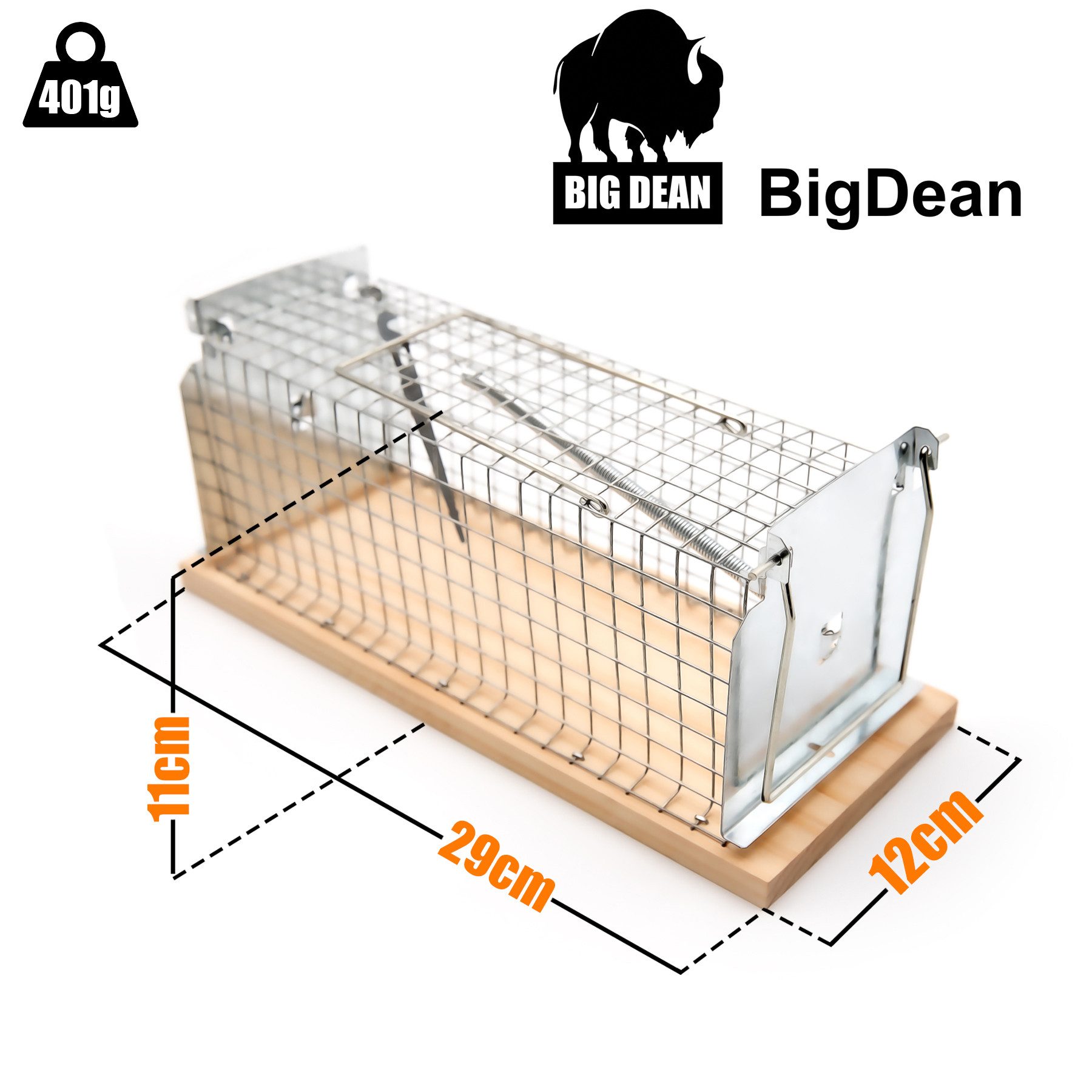 BigDean Vibrations-Tierabwehr Lebendfalle Maus auch als Rattenfalle lebend geeignet Mäusefalle, Packung 1-tlg., Nagetierfalle, Nagetierlebendfalle, Tierfreundlich, Wiederverwendbar