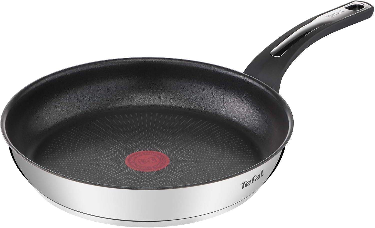 Tefal Bratpfanne 1x Tefal G6 Bratpfanne 30 cm beschichtet, E3000704, Cranberry, Edelstahl (1-tlg), Edelstahl, Antihaftbeschichtung