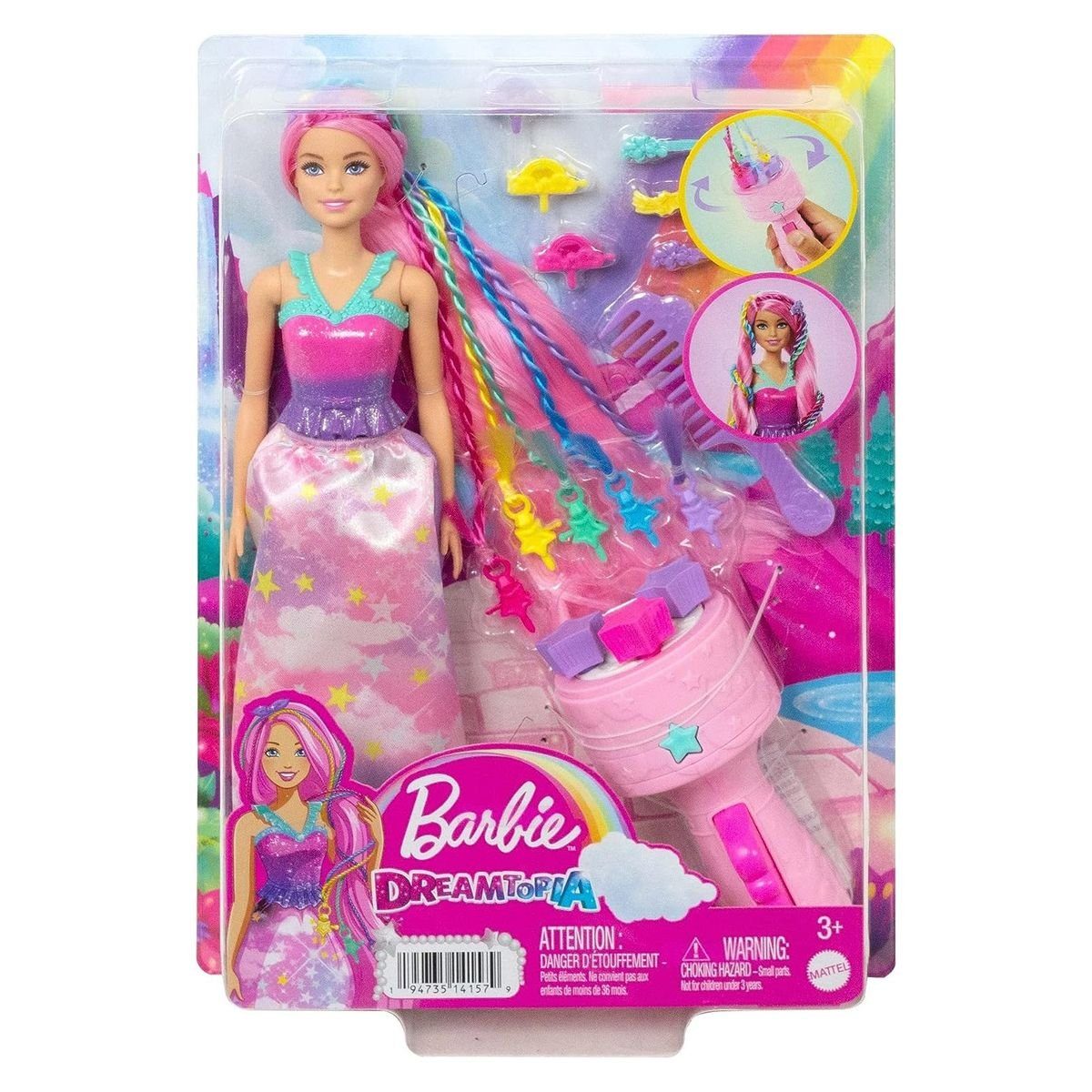 Mattel® Anziehpuppe Mattel HNJ06, Barbie Dreamtopia: Flechtspaß Puppe, Styl günstig online kaufen