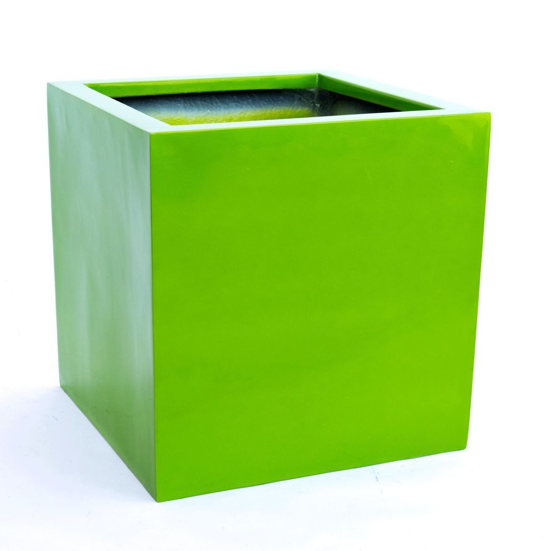 Elegant Einrichten Плантатор Fiberglas quadratisch 38x38x38cm hochglanz avocado grün (1 St)