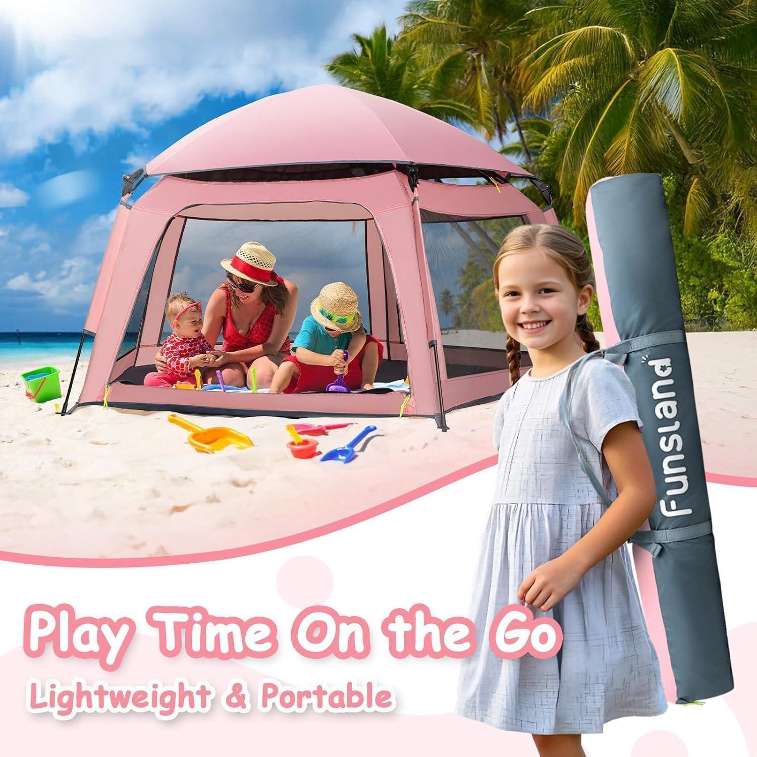 LuxusKollektion Tipi-Zelt Spielzelt Kinder Pop-Up Strandmuschel Schloss Indoor Outdoor
