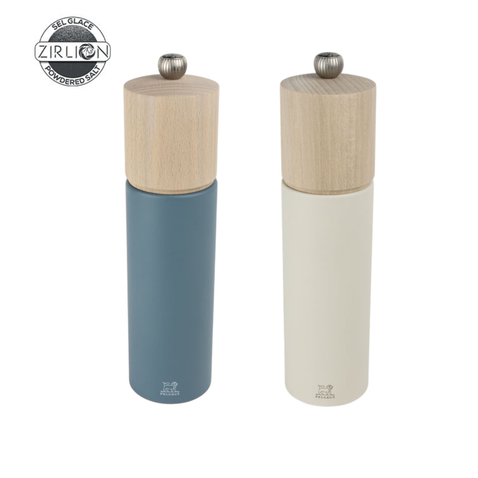 PEUGEOT Salz-/Pfeffermühle BOREAL 21cm Blau Buchenholz Stahl Zirkonia Mahlwerk