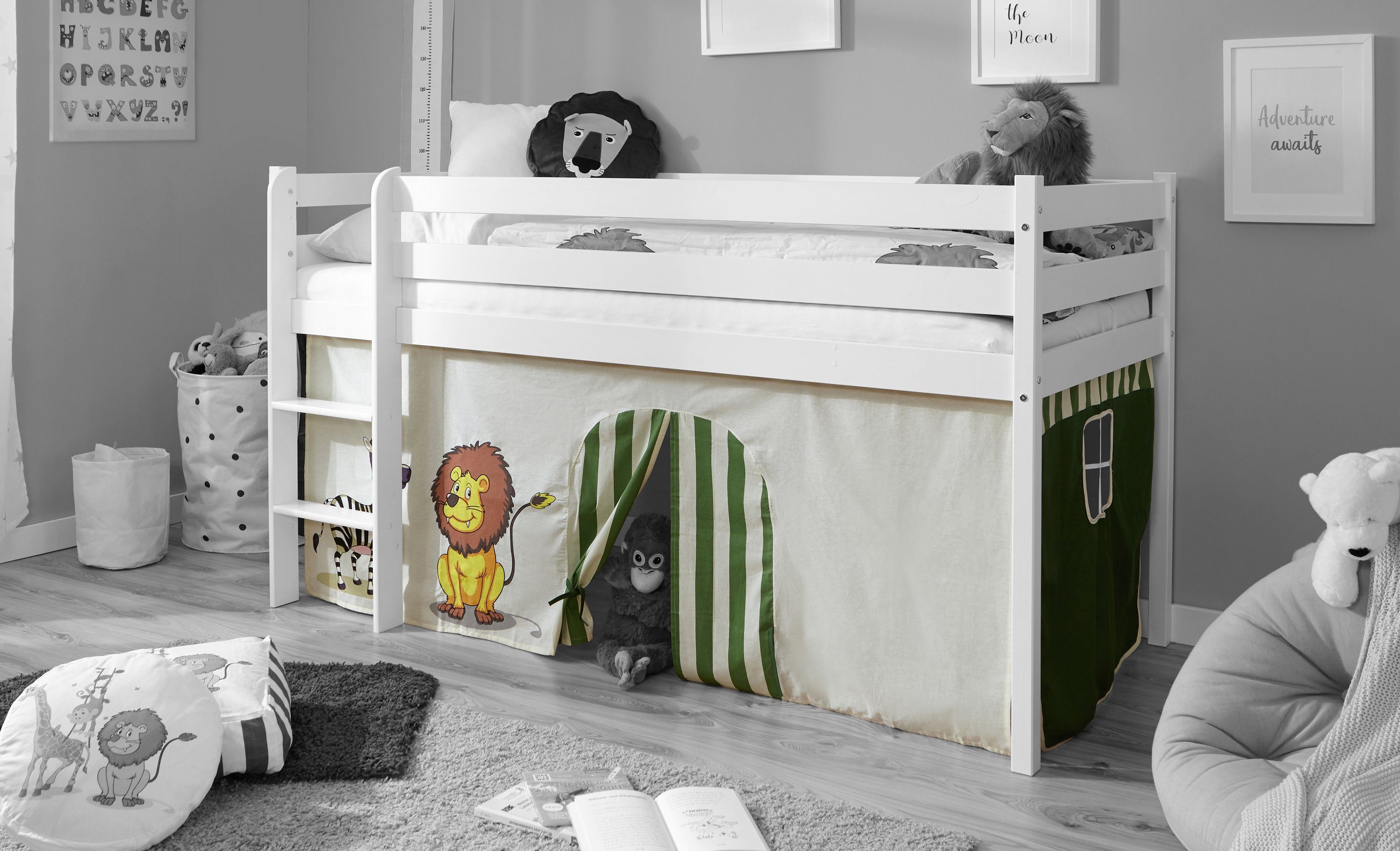 Bettvorhang Vorhang für Kinder Hochbett Etagenbett mit Motiv, Ticaa