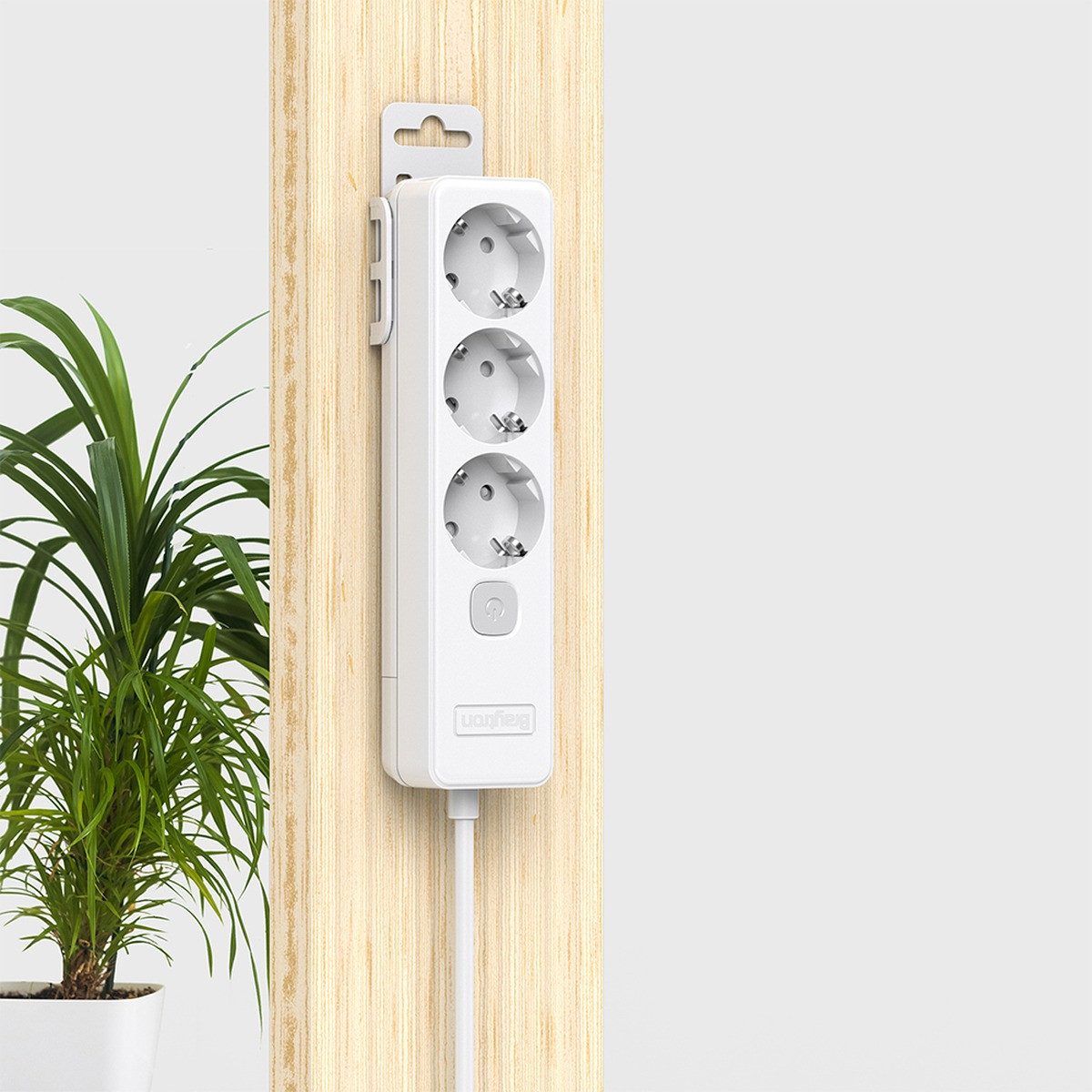 Braytron Mehrfachsteckdose 3-6 Fach mit/ohne Kabel Kindersicherung Steckdosenleiste 4-fach (Kindersicherung), Kindersicherung, Wandhalterung, konfigurierbar, Sc – Bild 2 von 5