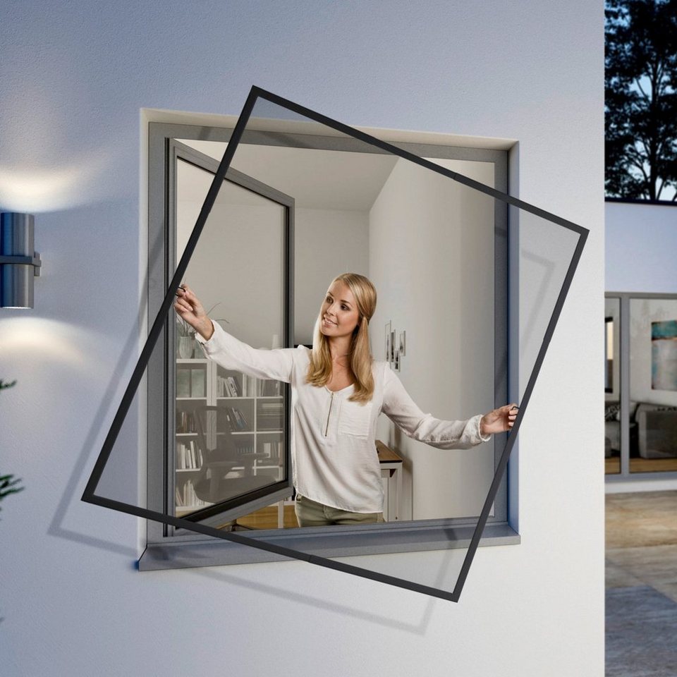 WINDHAGER InsektenschutzFenster »FlexiFit«, BxH 130x150