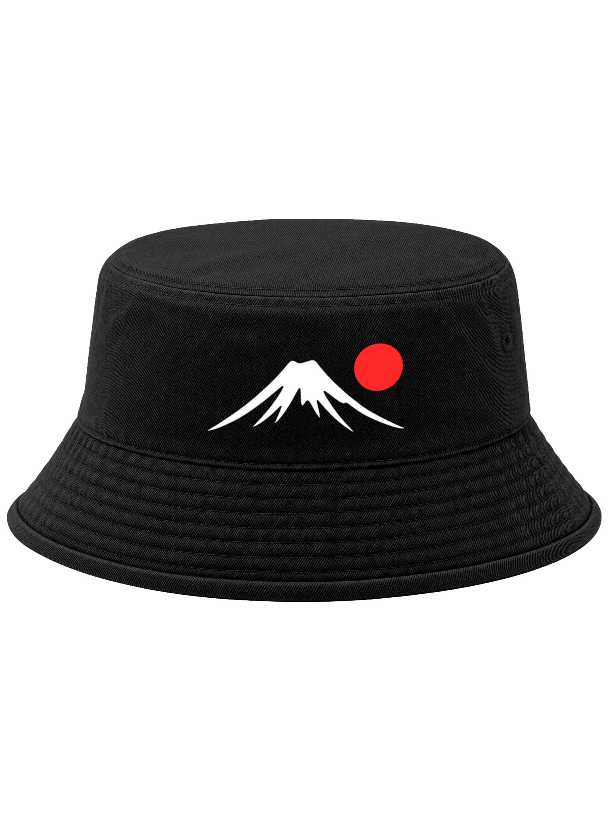 Neverless Fischerhut Anglerhut mit Print Mount Fuji Bucket Hat Baumwolle Neverless®