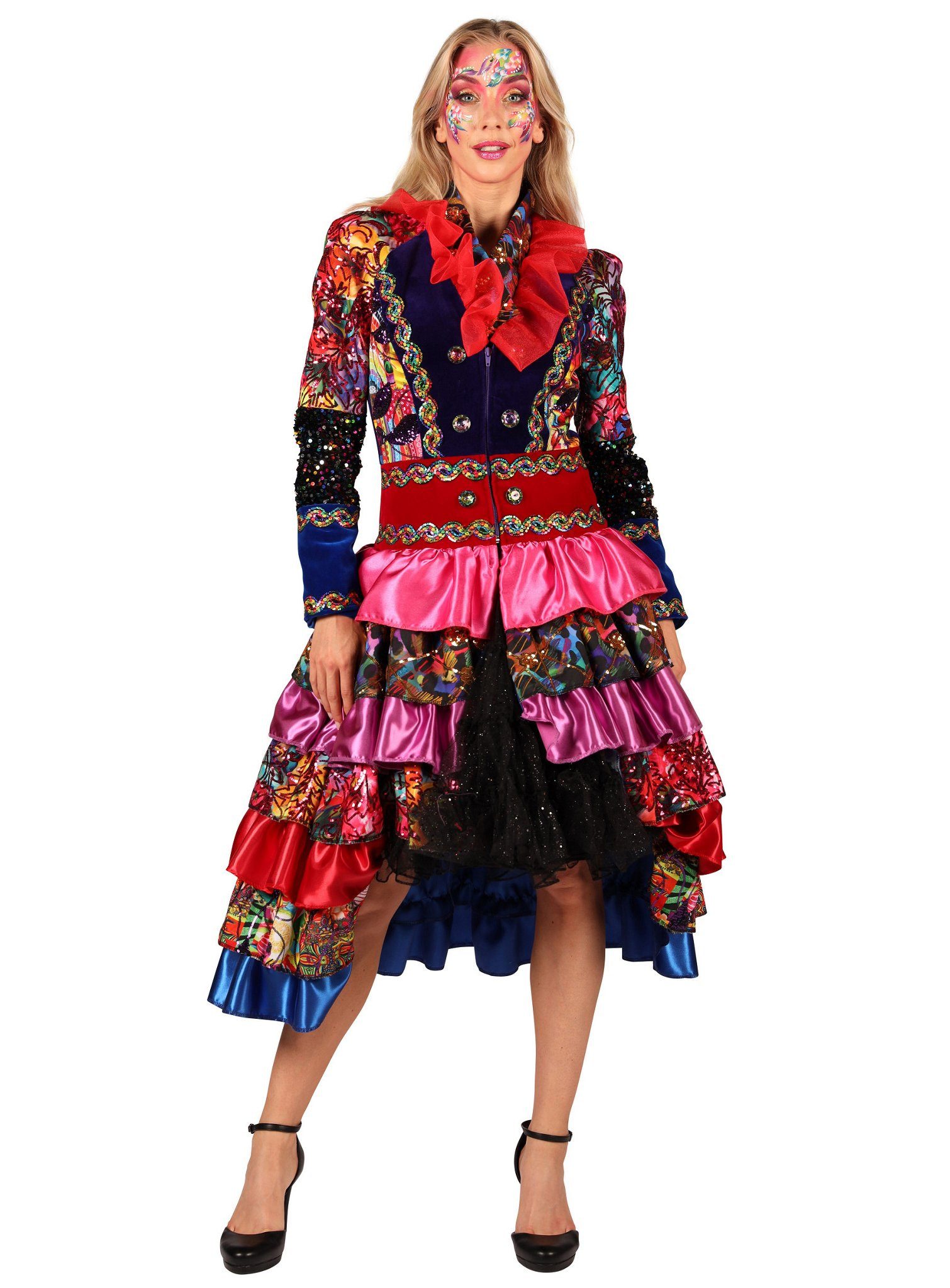 thetru Kostüm Karnevalsjacke - Faschingskostüm Damen Karneval, Opulentes Karnevalskleid, das eigentlich eine Jacke ist