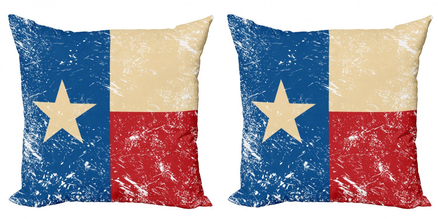 Kissenbezüge Modern Accent Doppelseitiger Digitaldruck, Abakuhaus (2 Stück), Texas Star Unabhängigkeit