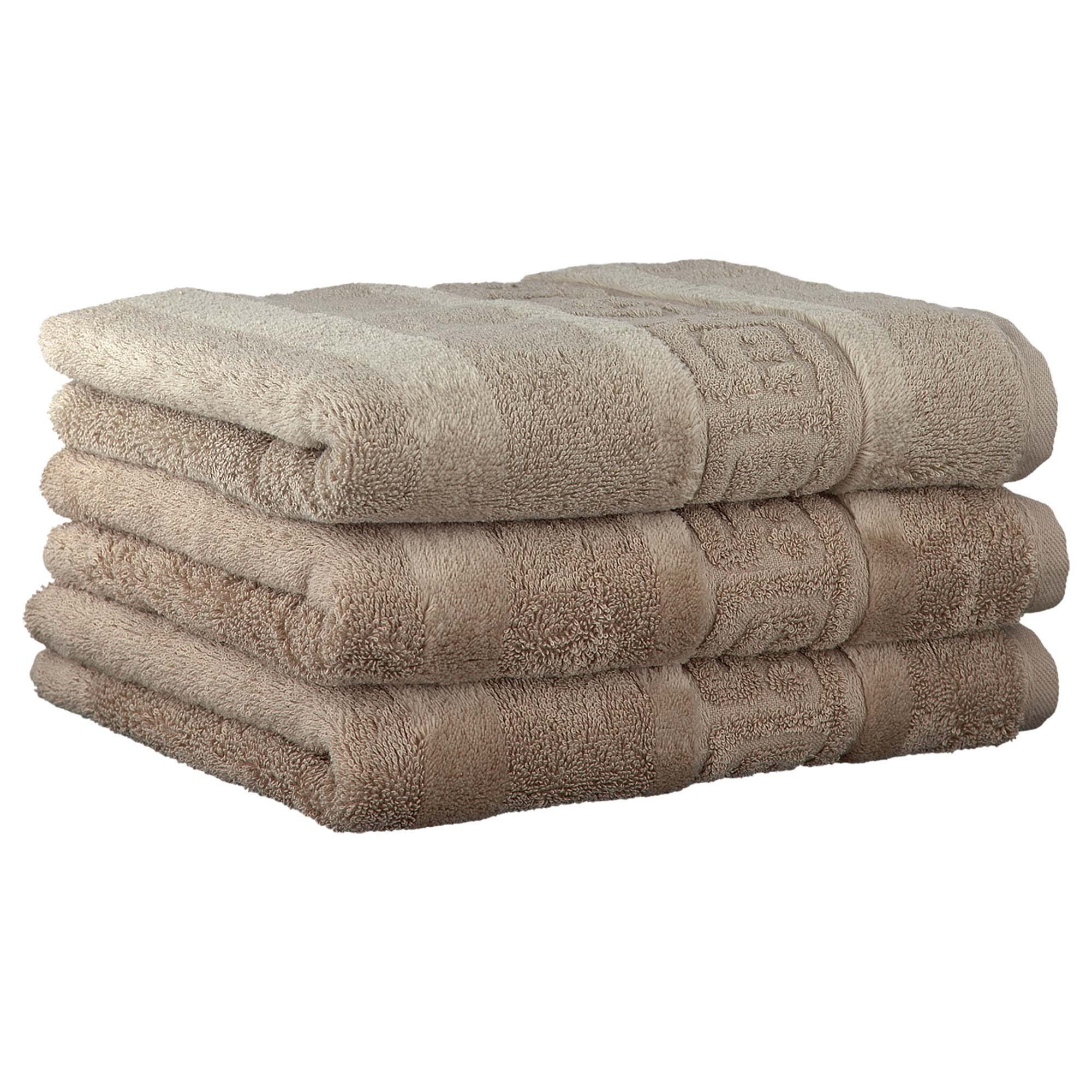Cawö Handtuch Unisex Handtuch 3er Pack Baumwolle C Noblesse, Frottier (Packung, 3-St)