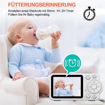 Welikera Video-Babyphone, 100 W 2600 mAh Zwei-Wege-Gegensprechanlage Bewegungserkennung