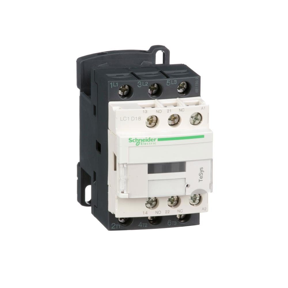 Verteiler Schneider Electric Leistungsschütz LC1D 3p, +1S+1Ö, 7.5 kW, 18 A, 40