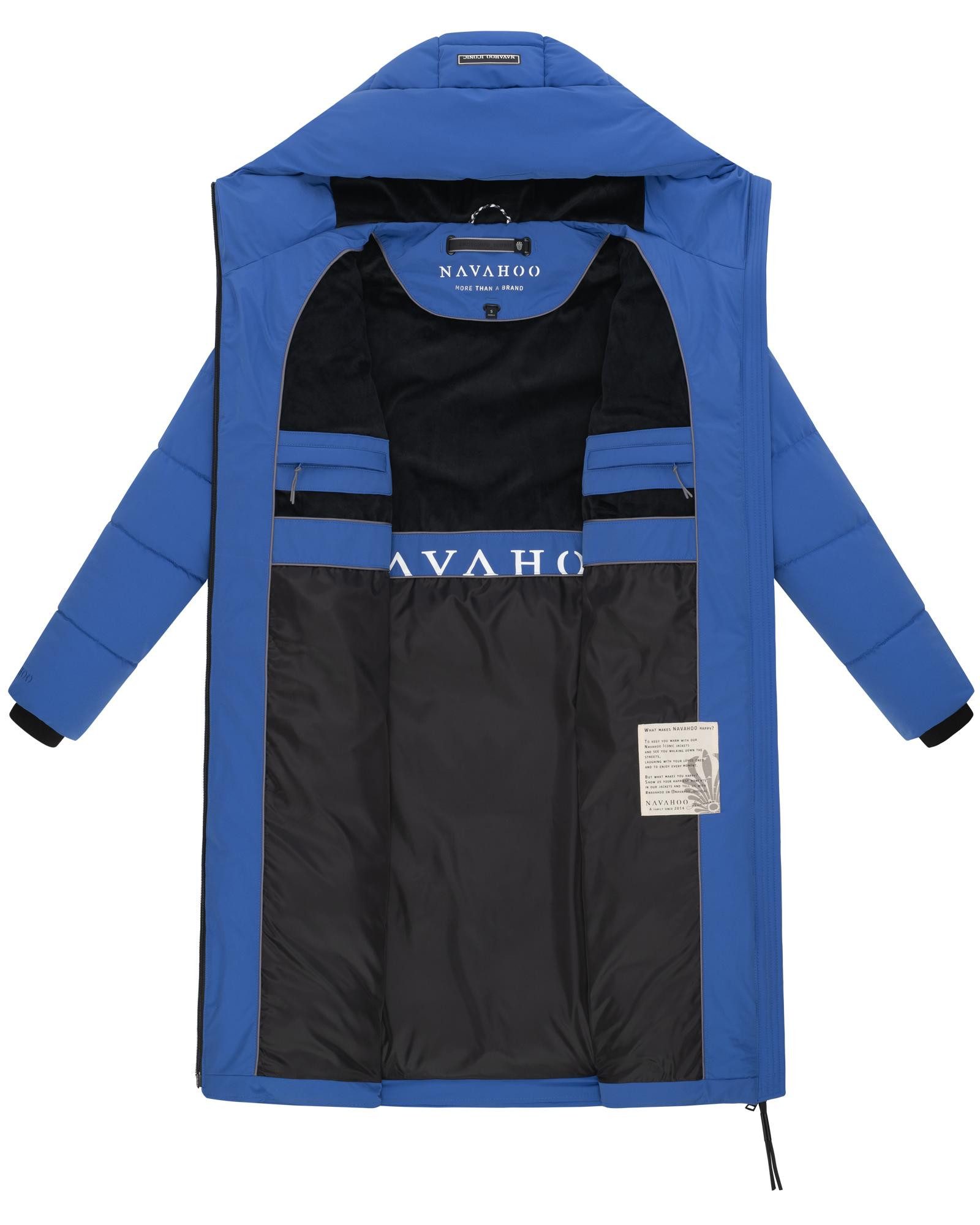 Navahoo Steppmantel Schokokuss XIV Warmer Damen gesteppter Wintermantel mit Kapuze – Bild 5 von 5