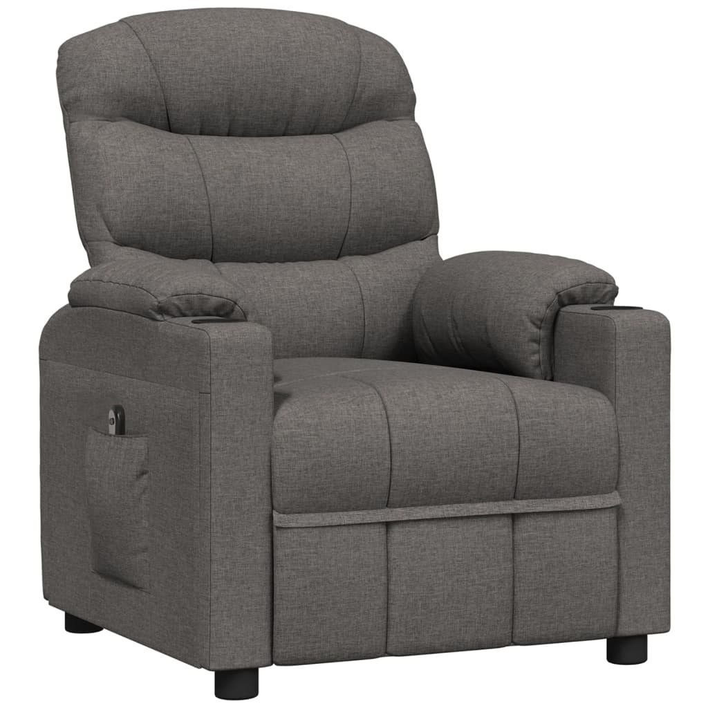 vidaXL Sessel Relaxsessel Elektrisch Dunkelgrau Stoff günstig online kaufen