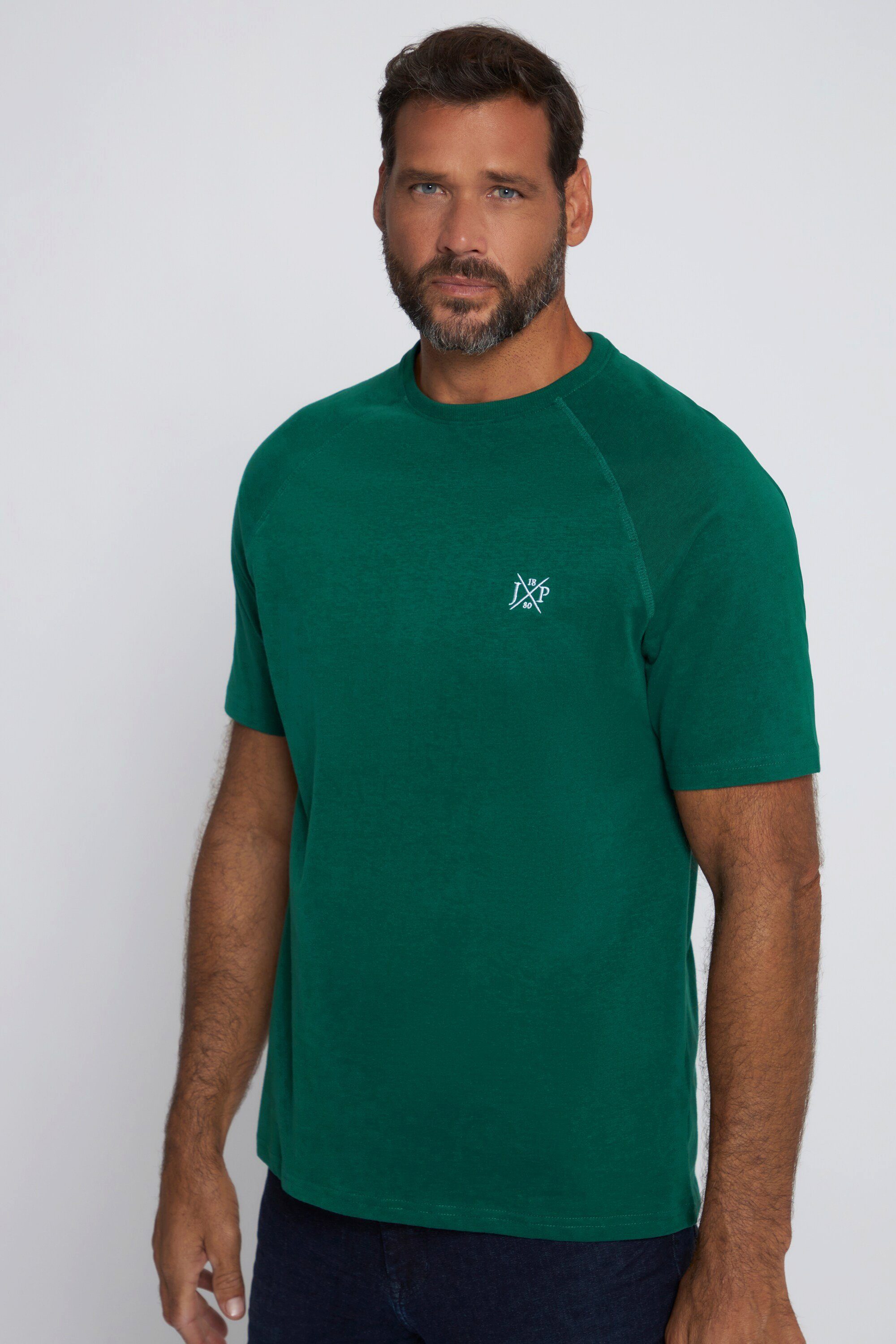 JP1880 T-Shirt T-Shirt Raglan-Halbarm tannengrün