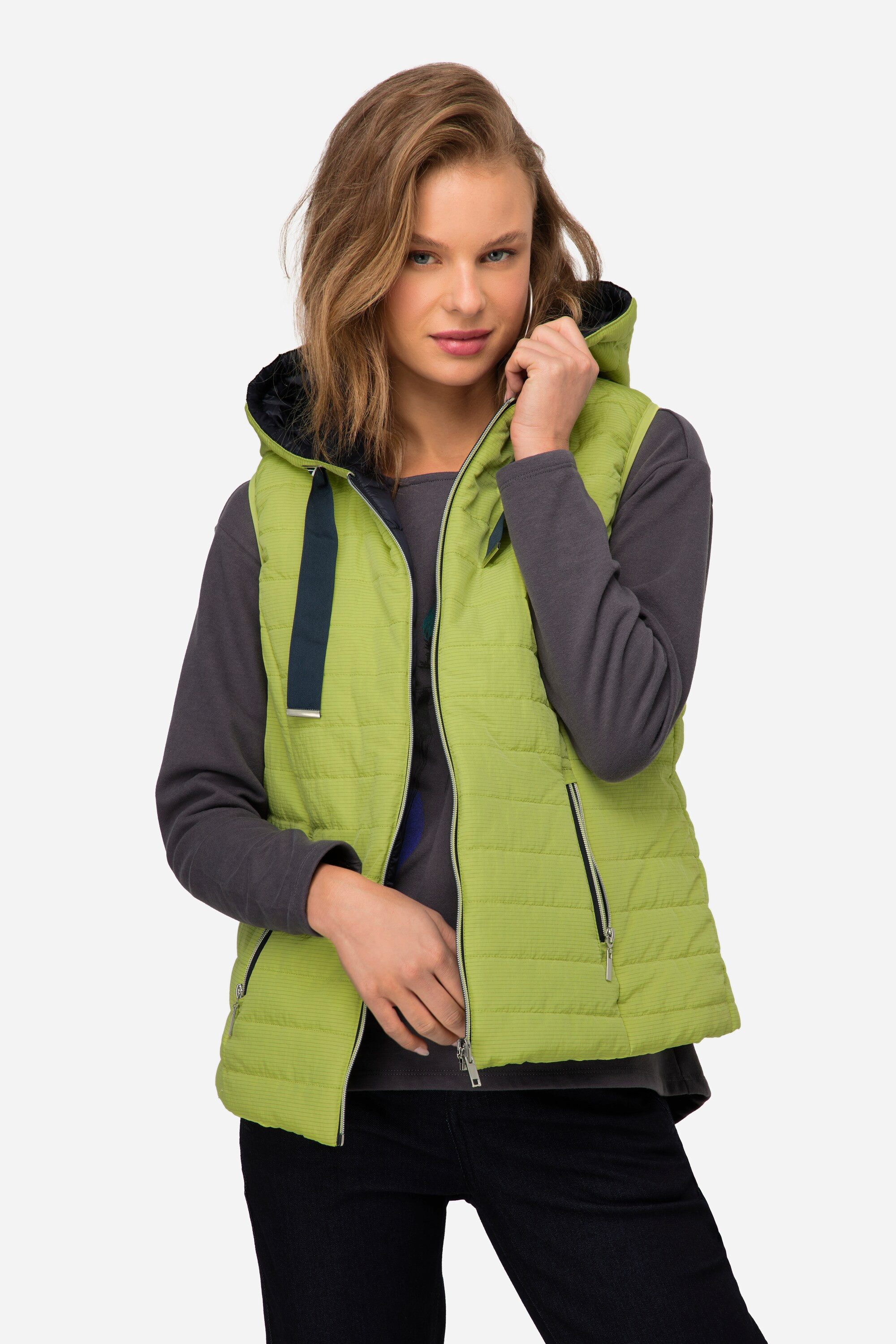 Steppweste Wende-Steppweste wasserabweisend Kapuze Zipper