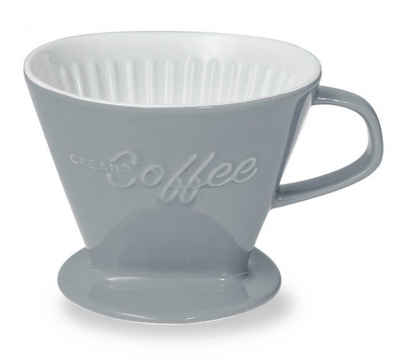 Creano Handfilter Creano Kaffeefilter (Steingrau), Porzellan, für Filtergröße 4