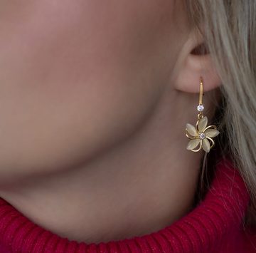 Brautkrone Schmuckset Ohrringe Halskette Blumen Geschenk Set Damen (Ohrringe, Halskette mit Anhänger, inkl Etui)