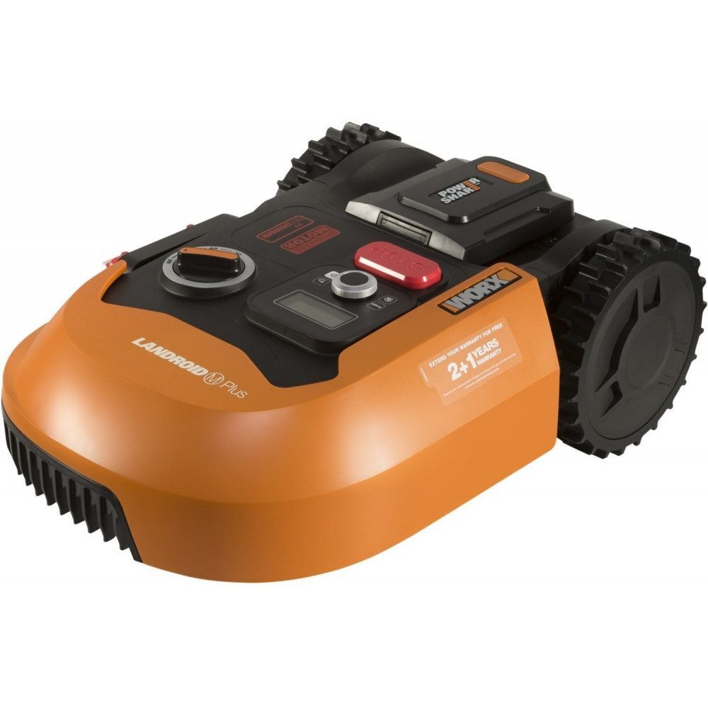 Worx Rasenmähroboter WR165E Landroid M500 Plus – Mähroboter – orange/schwarz