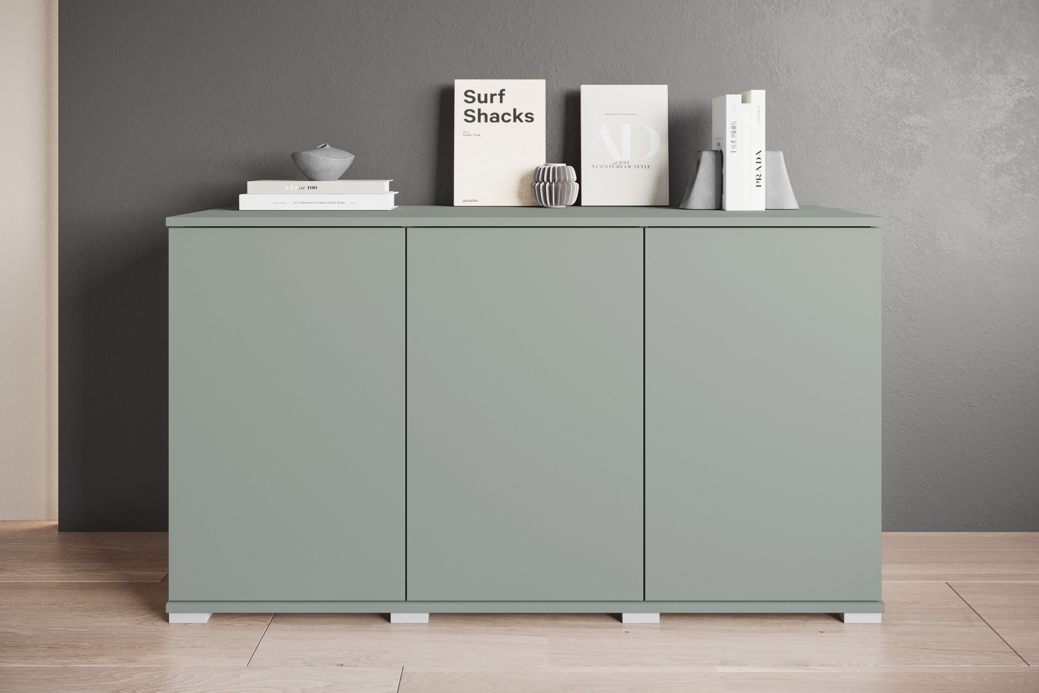 INOSIGN Sideboard Kenia, moderne grifflose Kommode mit 3 Türen, Breite 120 günstig online kaufen