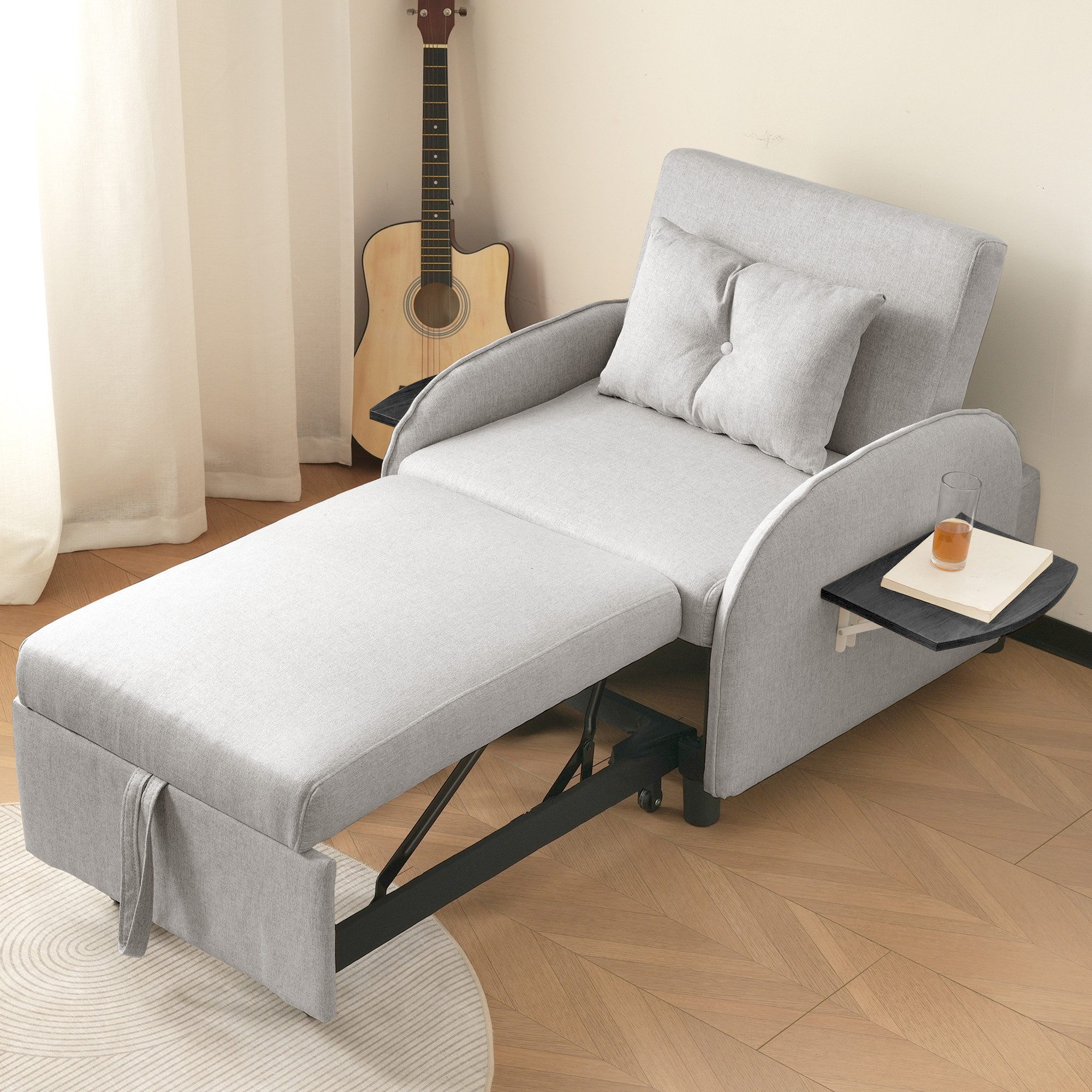 Merax Schlafsofa mit 3-in-1 Bettfunktion, Ausziehbares günstig online kaufen
