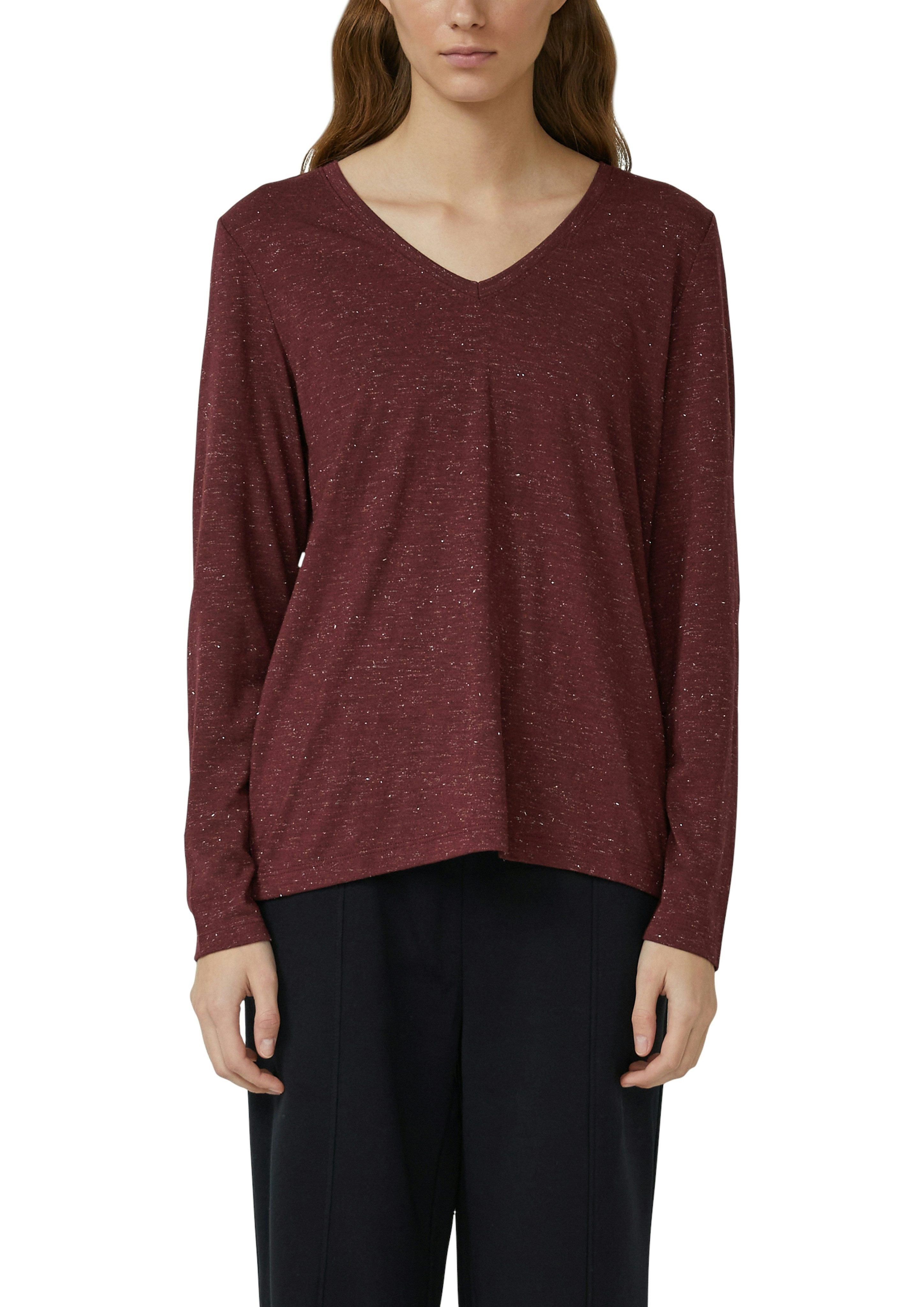 s.Oliver Langarmshirt mit V-Ausschnitt