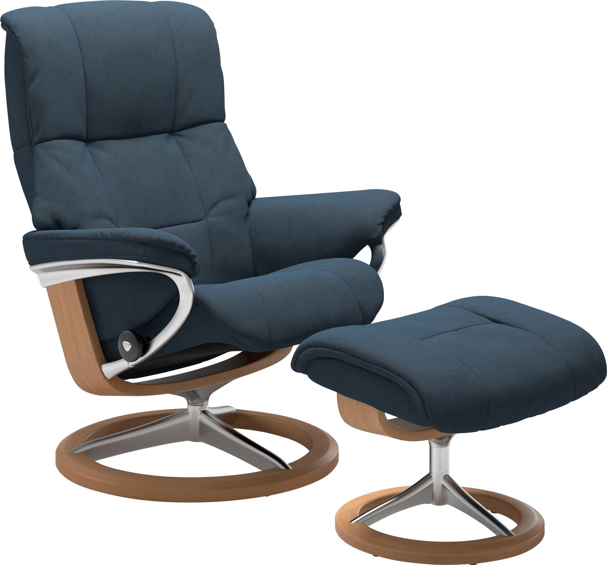 Stressless® Relaxsessel Mayfair (Set, Relaxsessel mit Hocker), mit Hocker, mit Signature Base, Größe S, M & L, Gestell Eiche