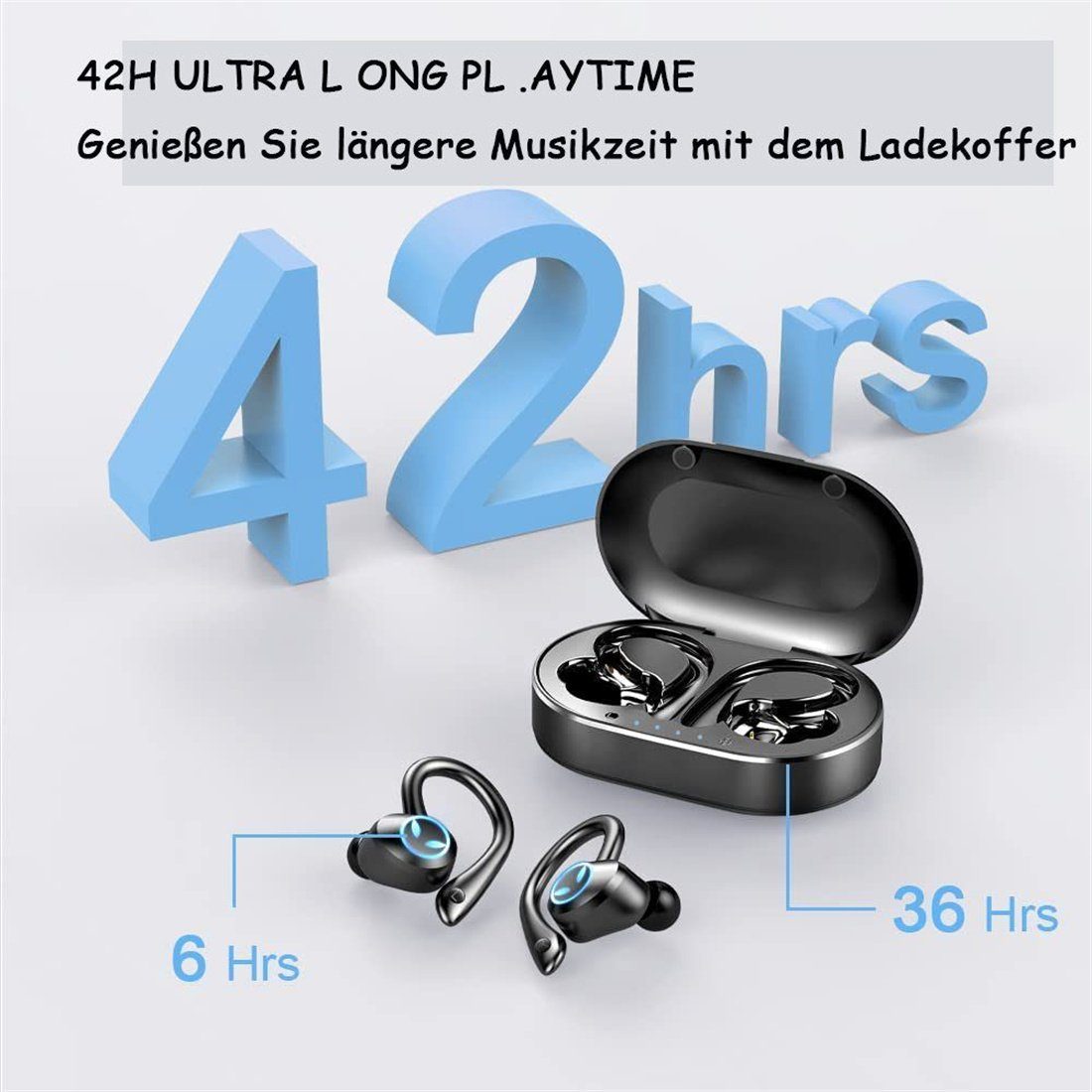 Bluetooth-Kopfhörer DAYUT In-Ear-Kopfhörer Bluetooth-Headset Sport, Kabelloses