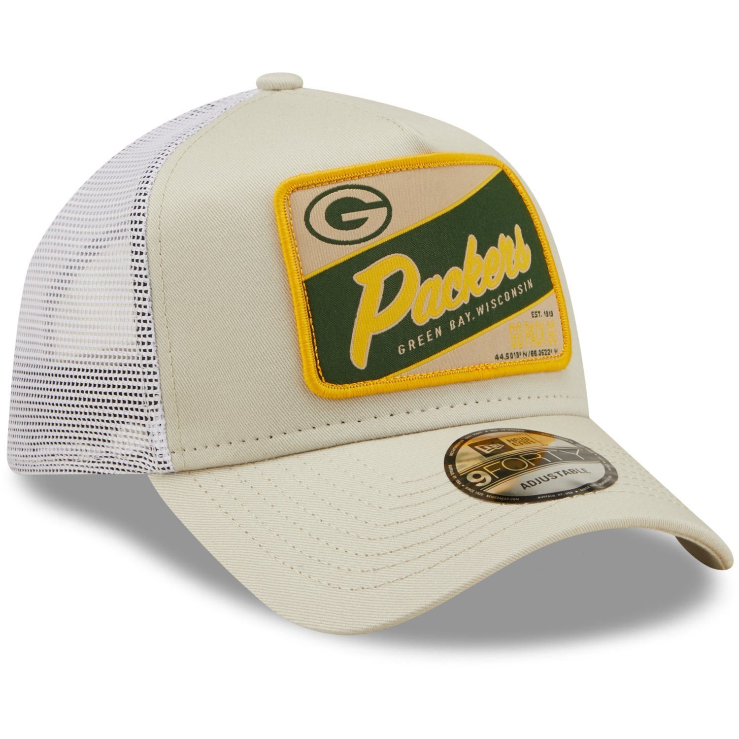 New Era Trucker Cap AFrame Trucker Green Bay Packers