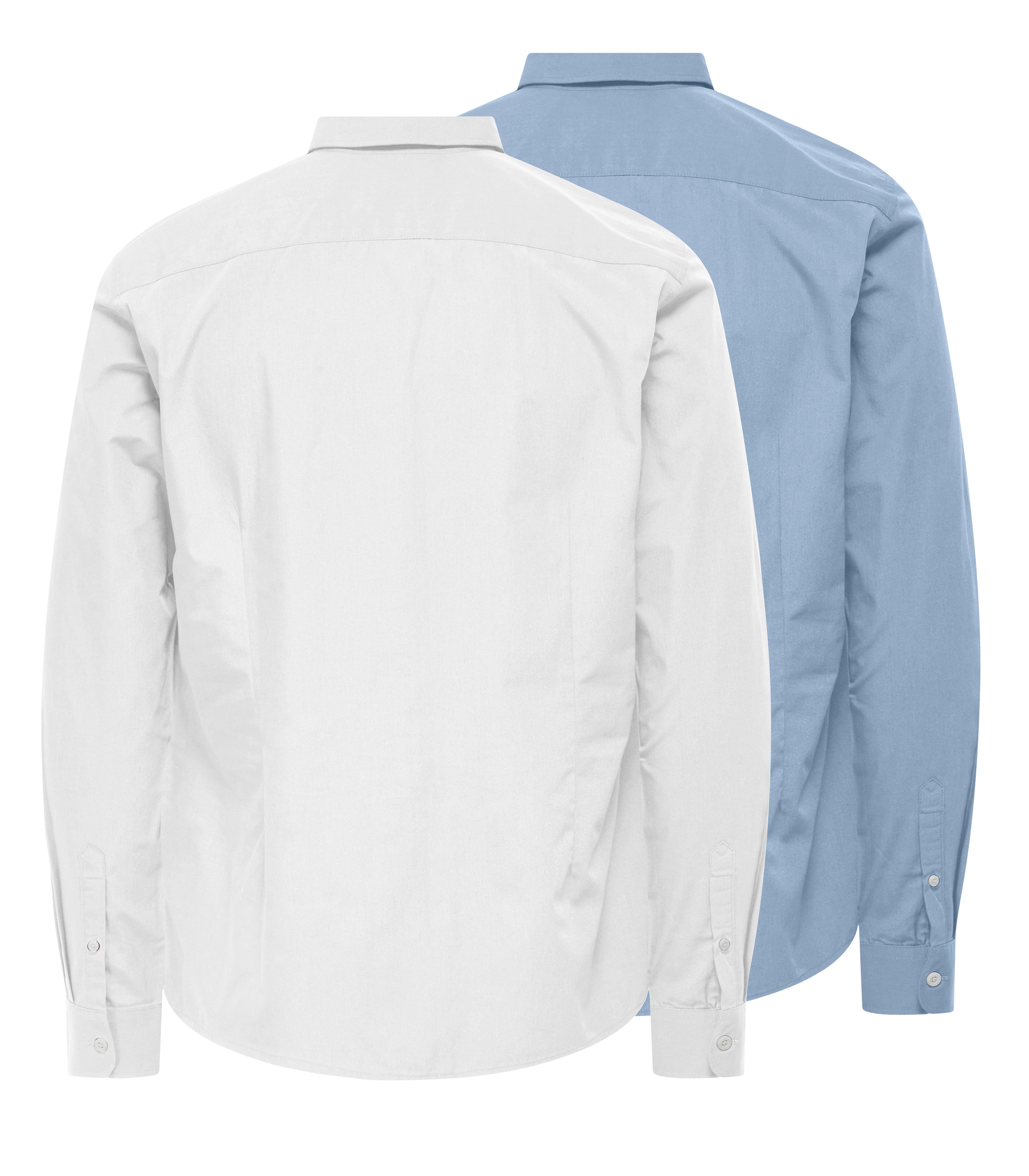 ONLY & SONS Langarmhemd ONSFLORIA LIFE LS POPLIN SHIRT 2-PKT OTL (Packung, 2-tlg)