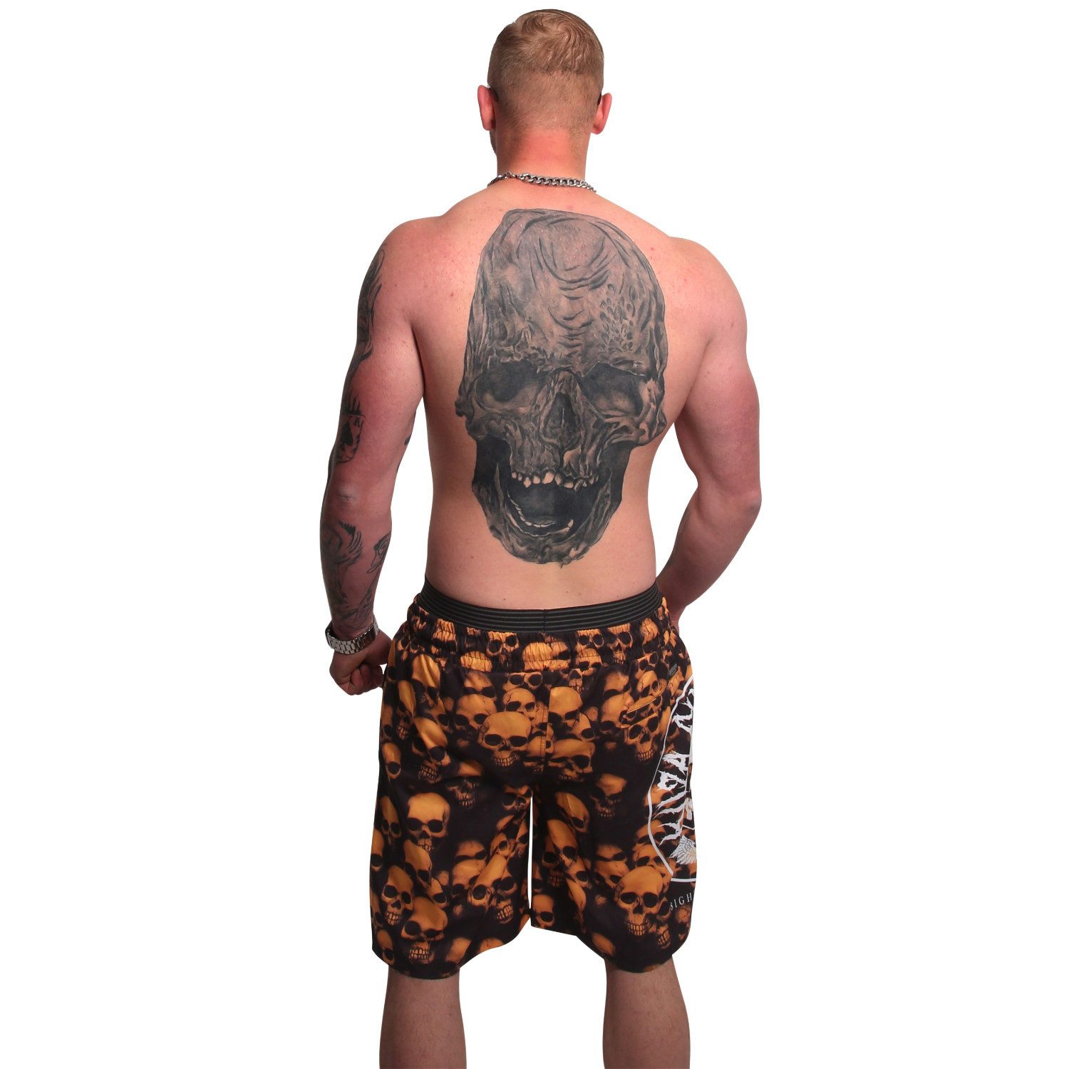 YAKUZA Boardshorts Skull Theme mit Doppelbund günstig online kaufen