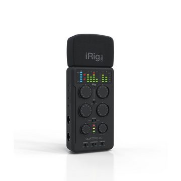 IK Multimedia Digitales Aufnahmegerät (iRig Pro Quattro I/O Deluxe Kompaktes Audio-MIDI Interface - iOS Inte)