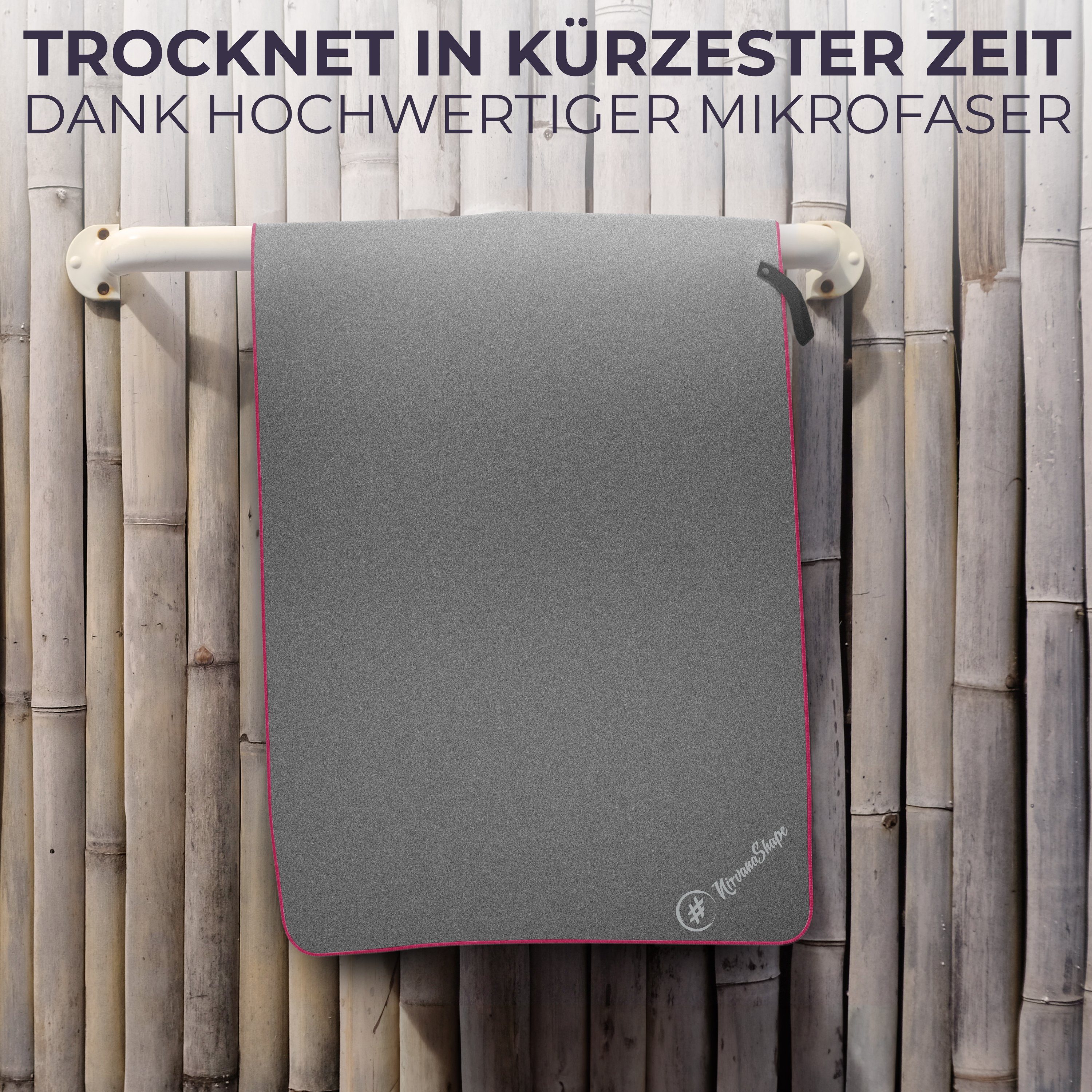 NirvanaShape Sporthandtuch Mikrofaser Handtuch, Badehandtuch, Reisehandtuch, Sporthandtuch, saugfähig, leicht, schnelltrocknend, für Reisen, Fitness, Yoga, Sauna