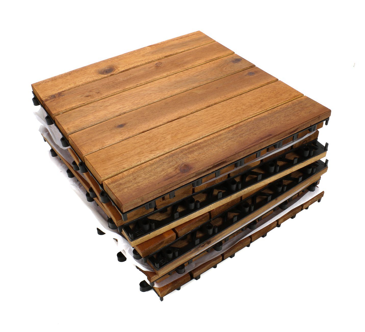 BubbleStore Terrassenplatte Akazienholz, Holz 30x30, braun, 9