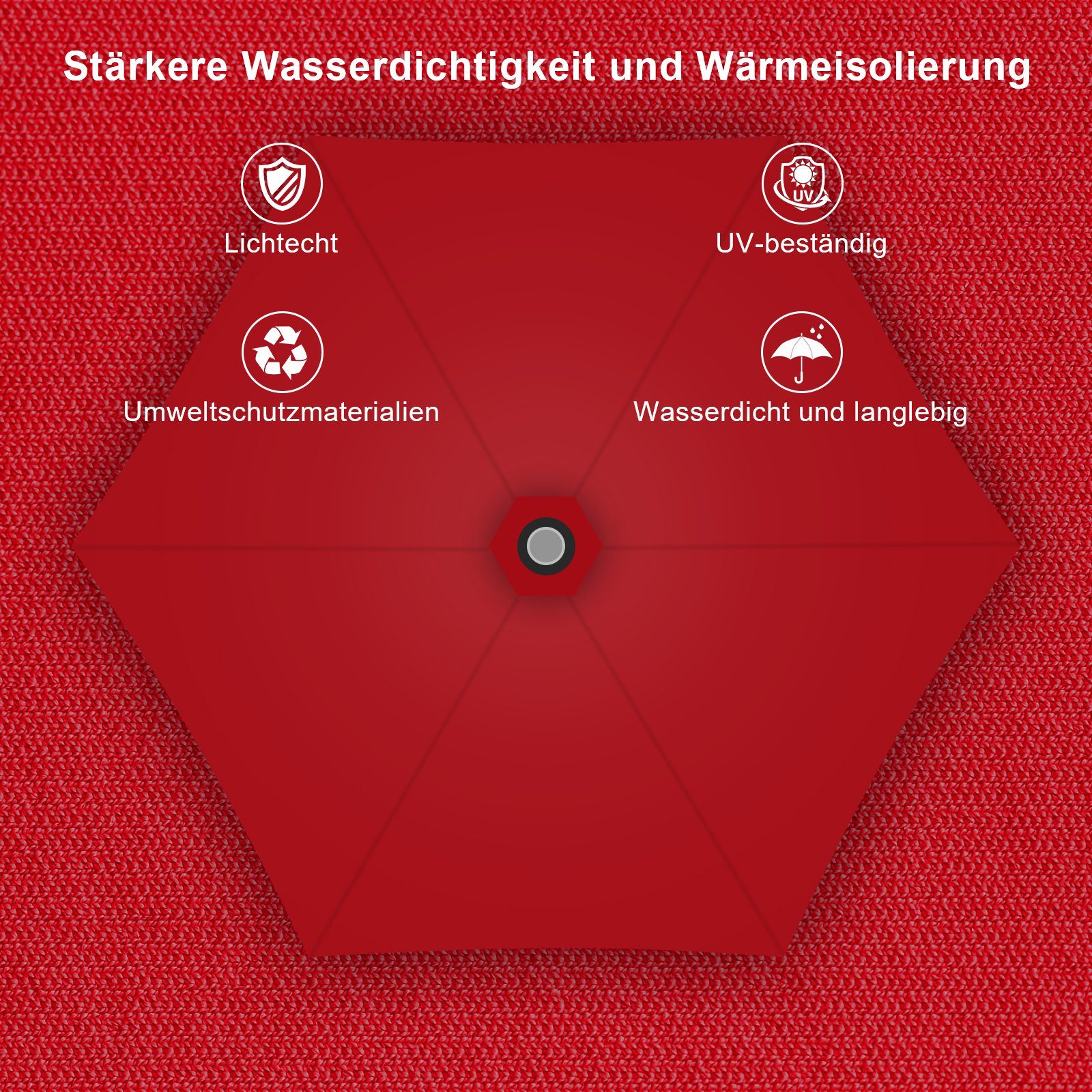 Clanmacy Sonnenschirm Sonnenschirm Rund,Kurbel,Knickbar,Eisen,neigbar,270cm günstig online kaufen