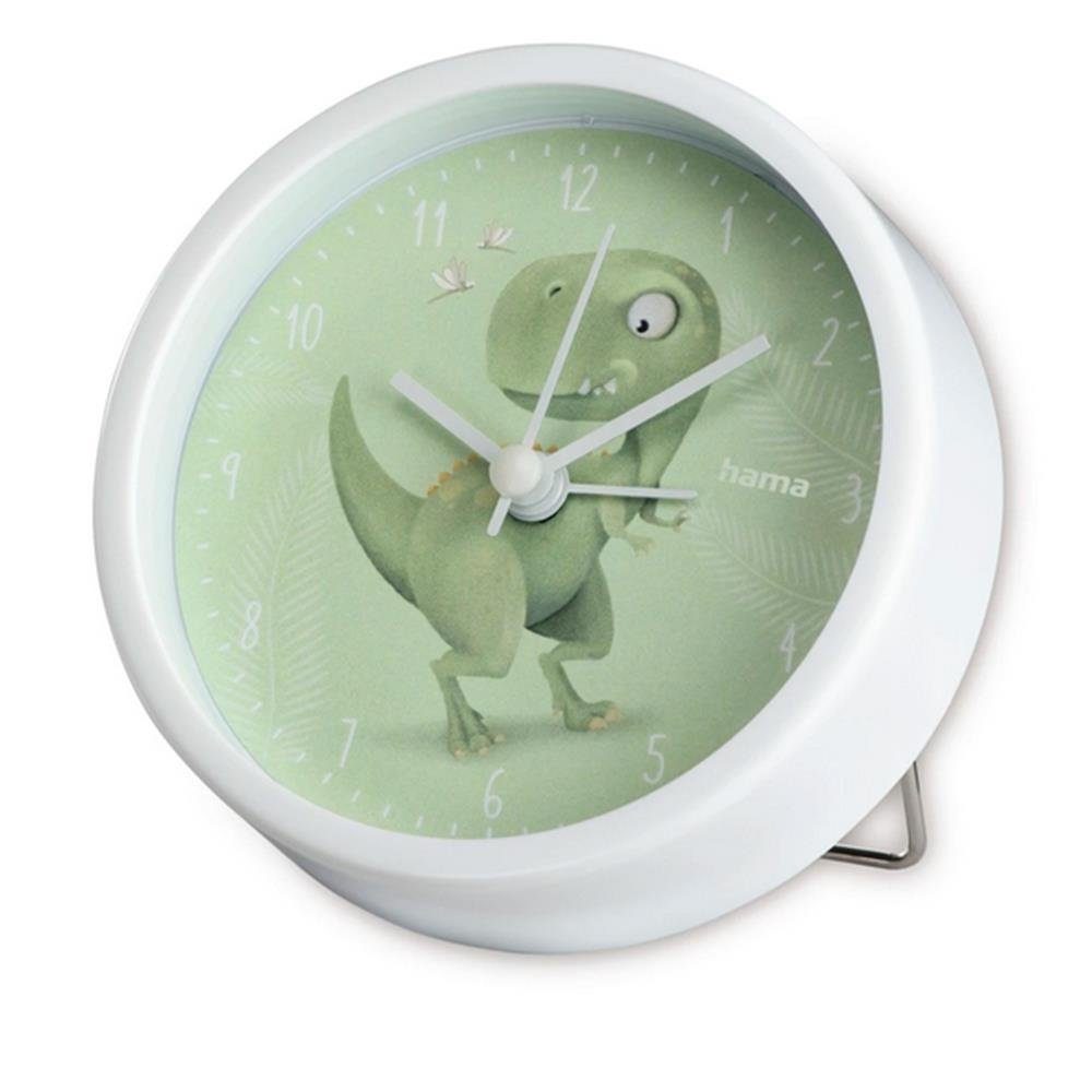Hama Kinderwecker Happy Dino 9,2cm Grün analog geräuscharm